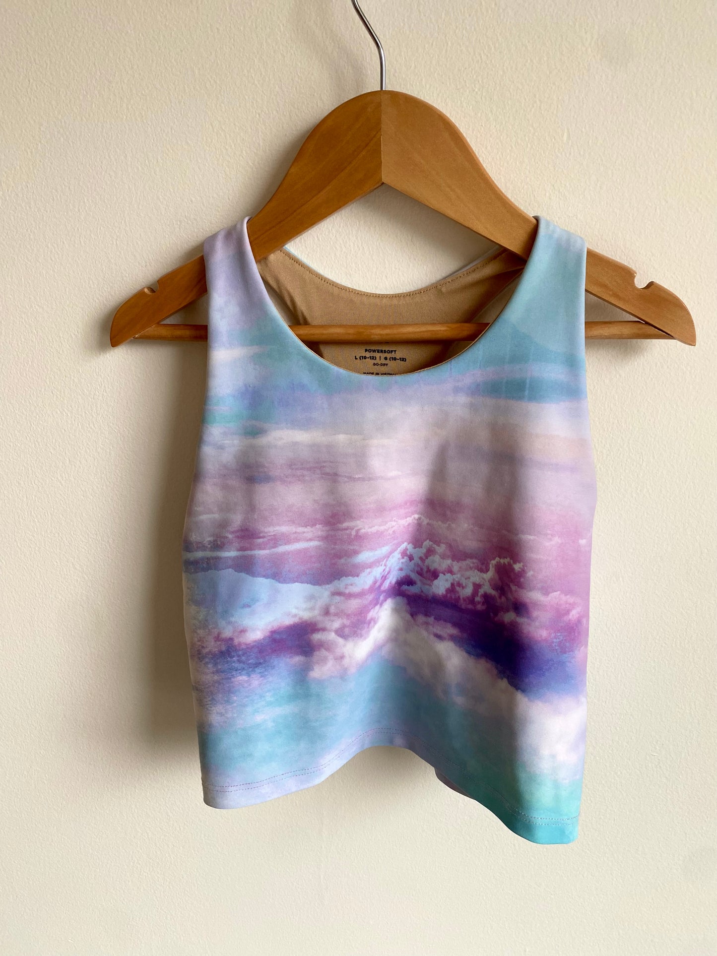 Sky Tank Cropped Exercise Shirt / 10-12 Years (lg)