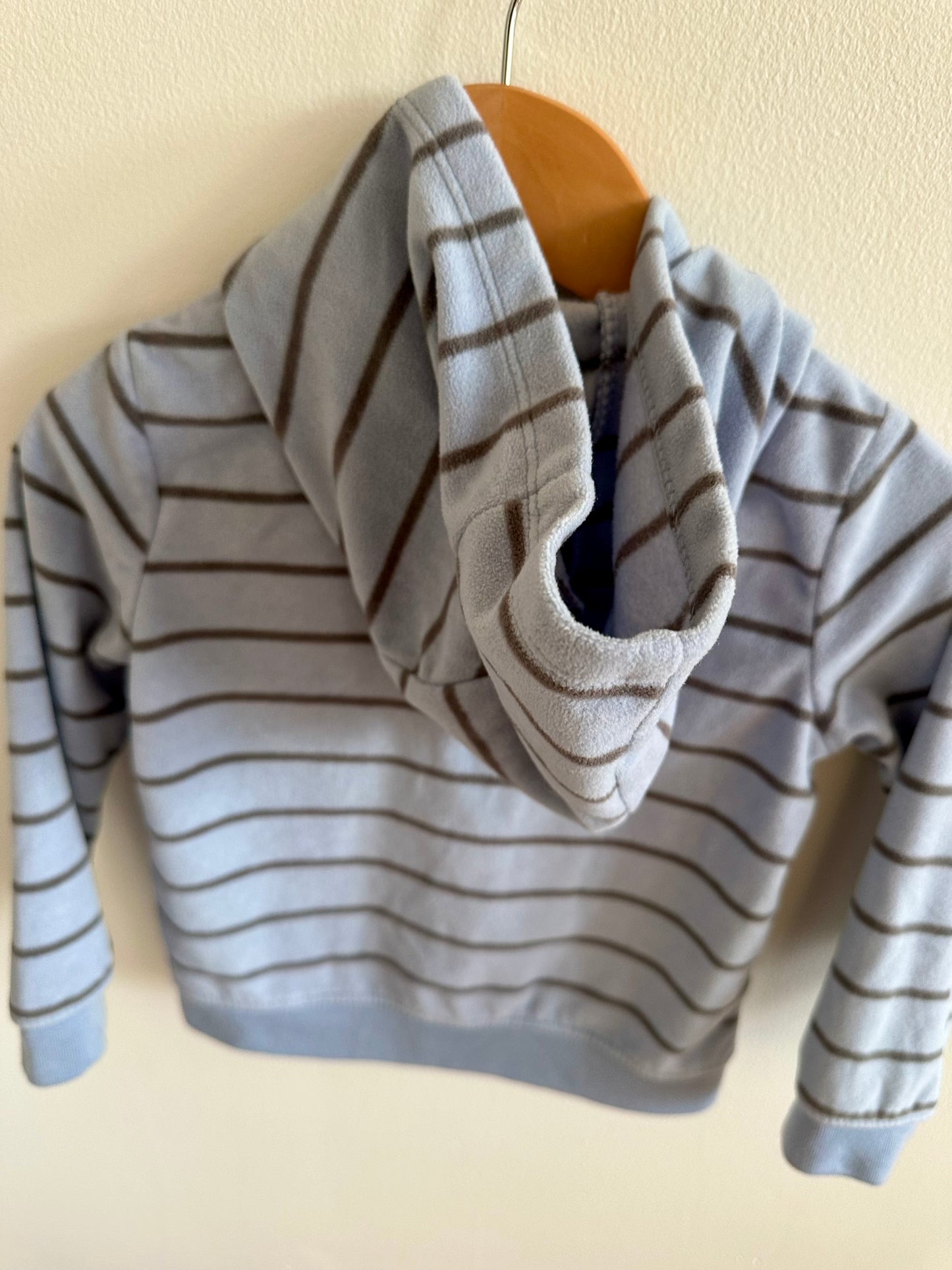 Soft Blue Striped Dog Hoodie / 24m