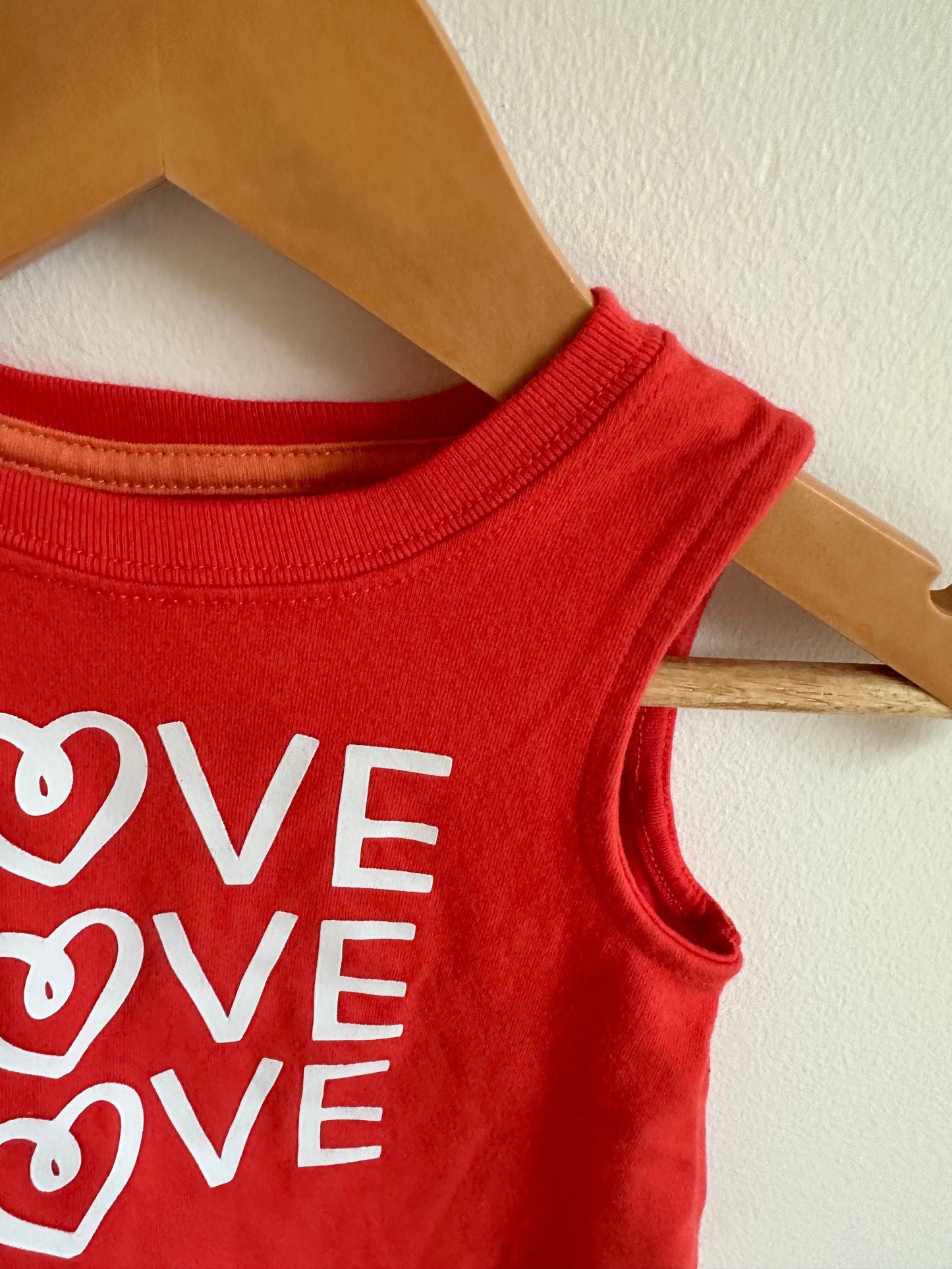 Love Open Back Tank + Striped Shorts Set / 12m
