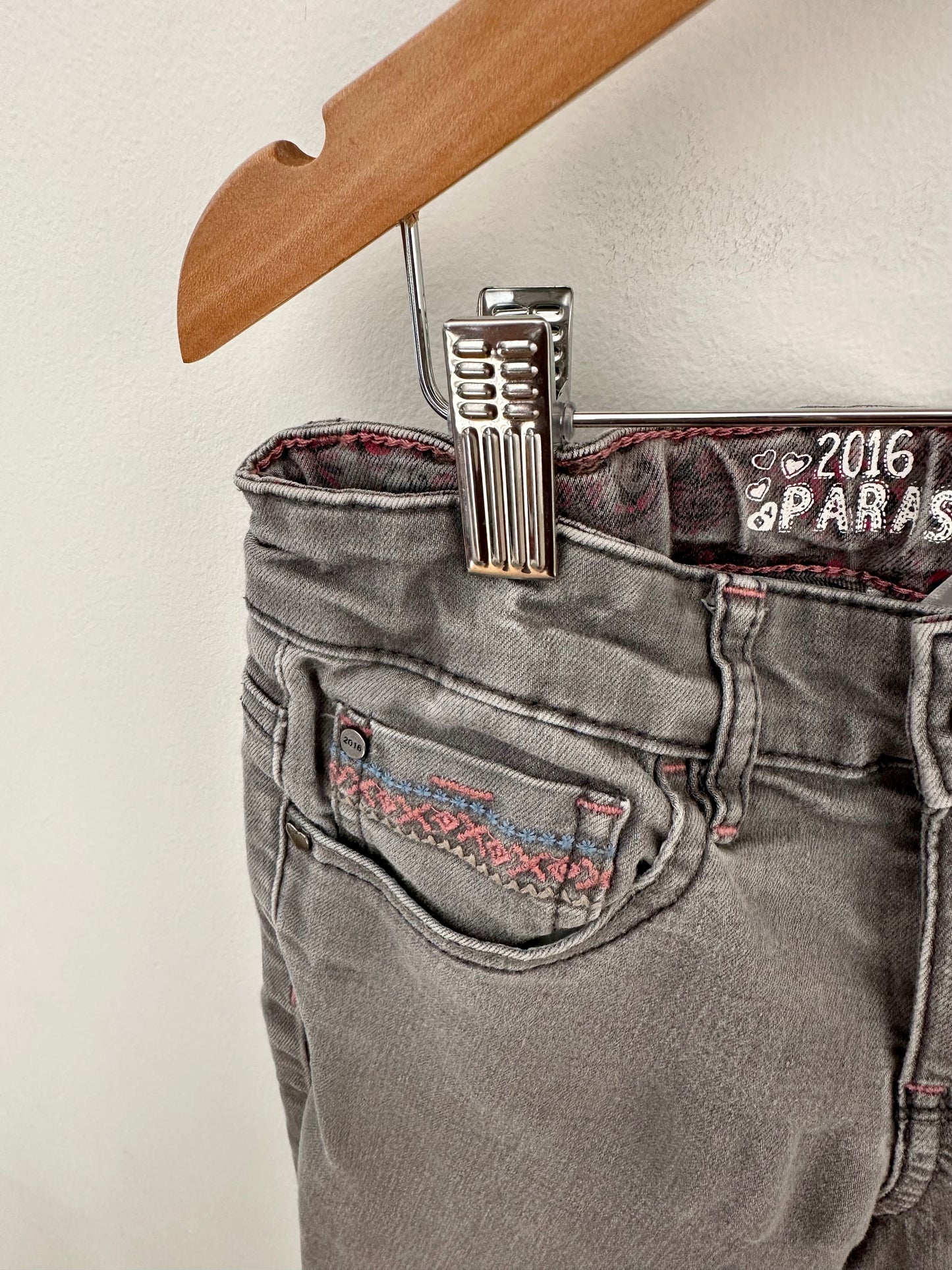 Grey Parasuco Jeans with Embroidered Pockets / 10 years