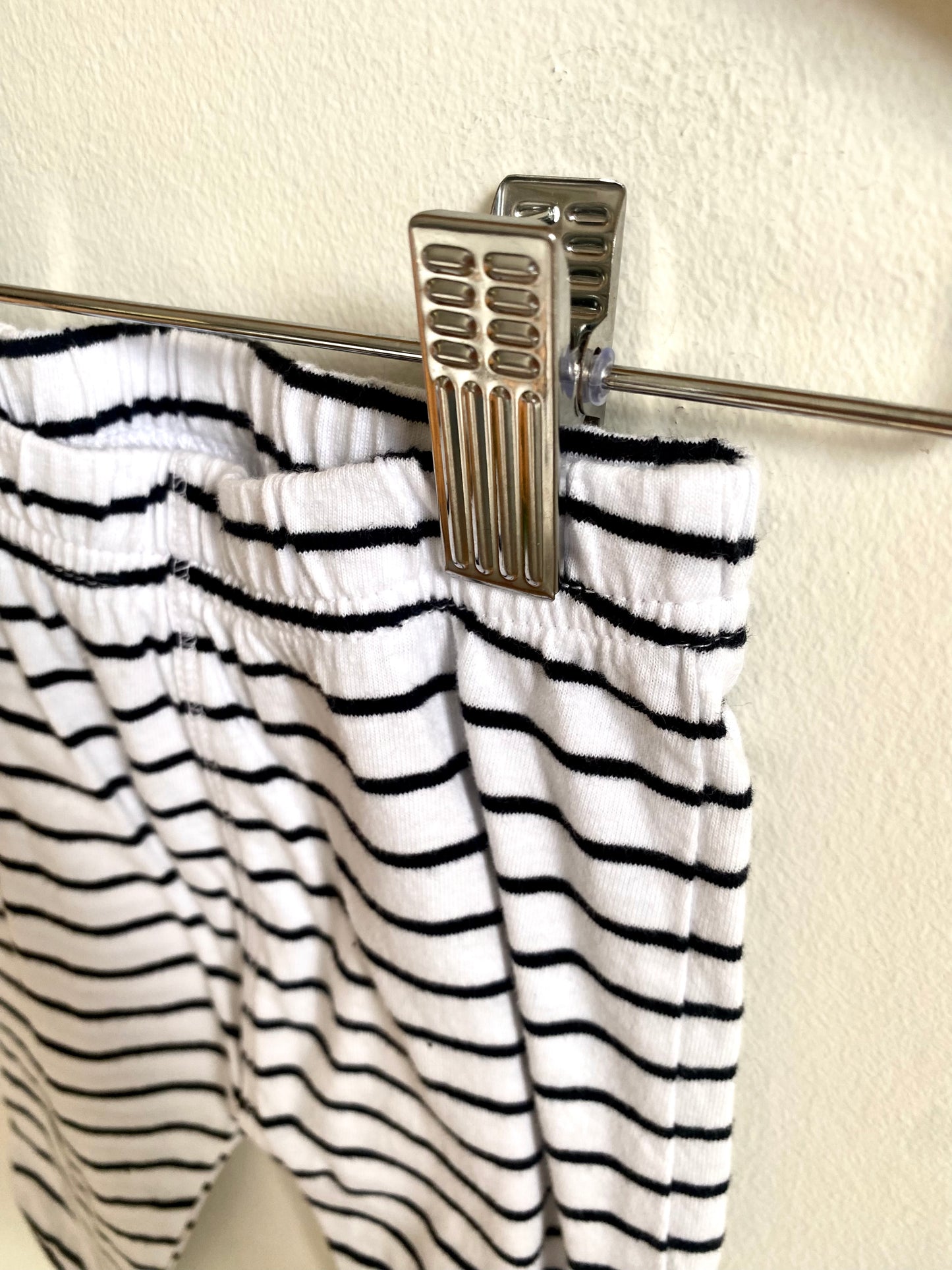 White Striped Pants / 3-6m