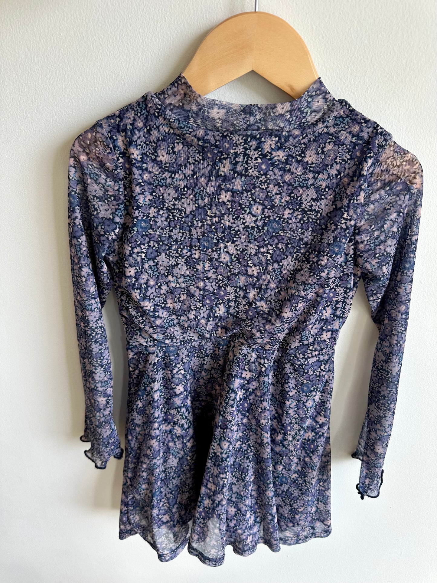 Zara Sheer Sleeve Floral Dress / 5-6 years