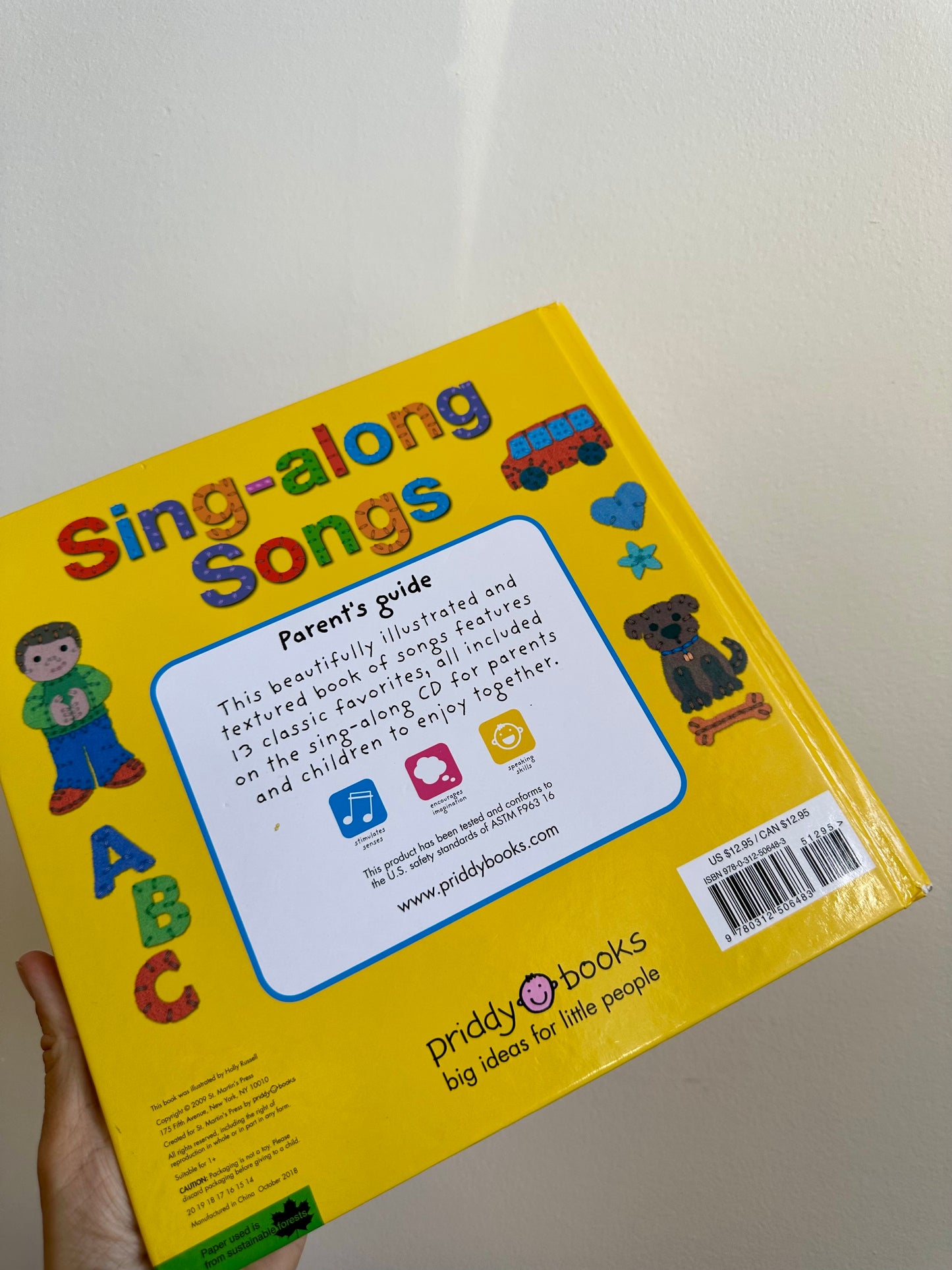 Sing Along Songs CD and Board Book (No Shipping) / 0-4 years