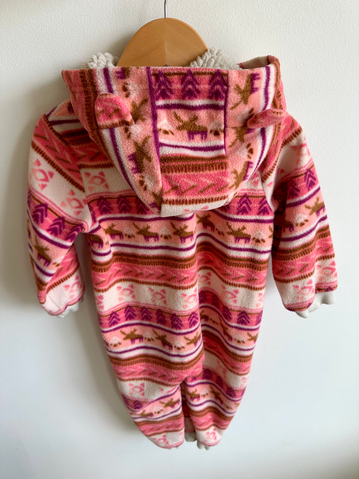 Fleece Hooded Deer Bunting Suit / 2-3T