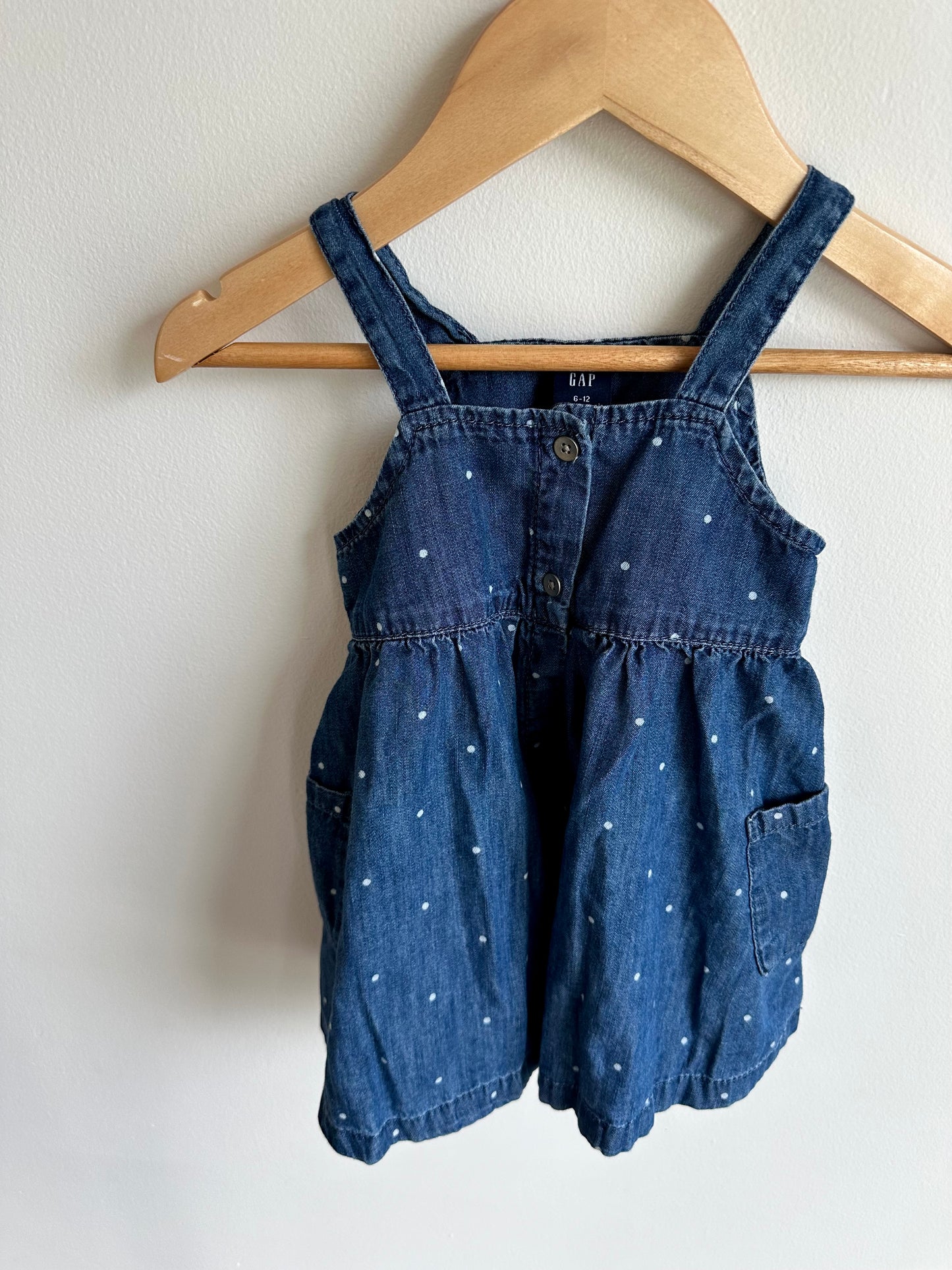 Gap Denim Dots Dress / 6-12m