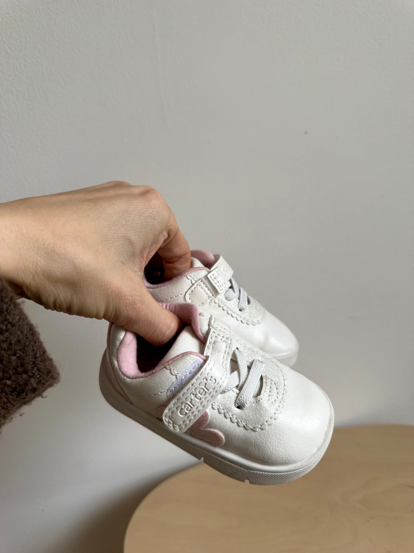 Pink Flower Sneakers / Size 3 Toddler