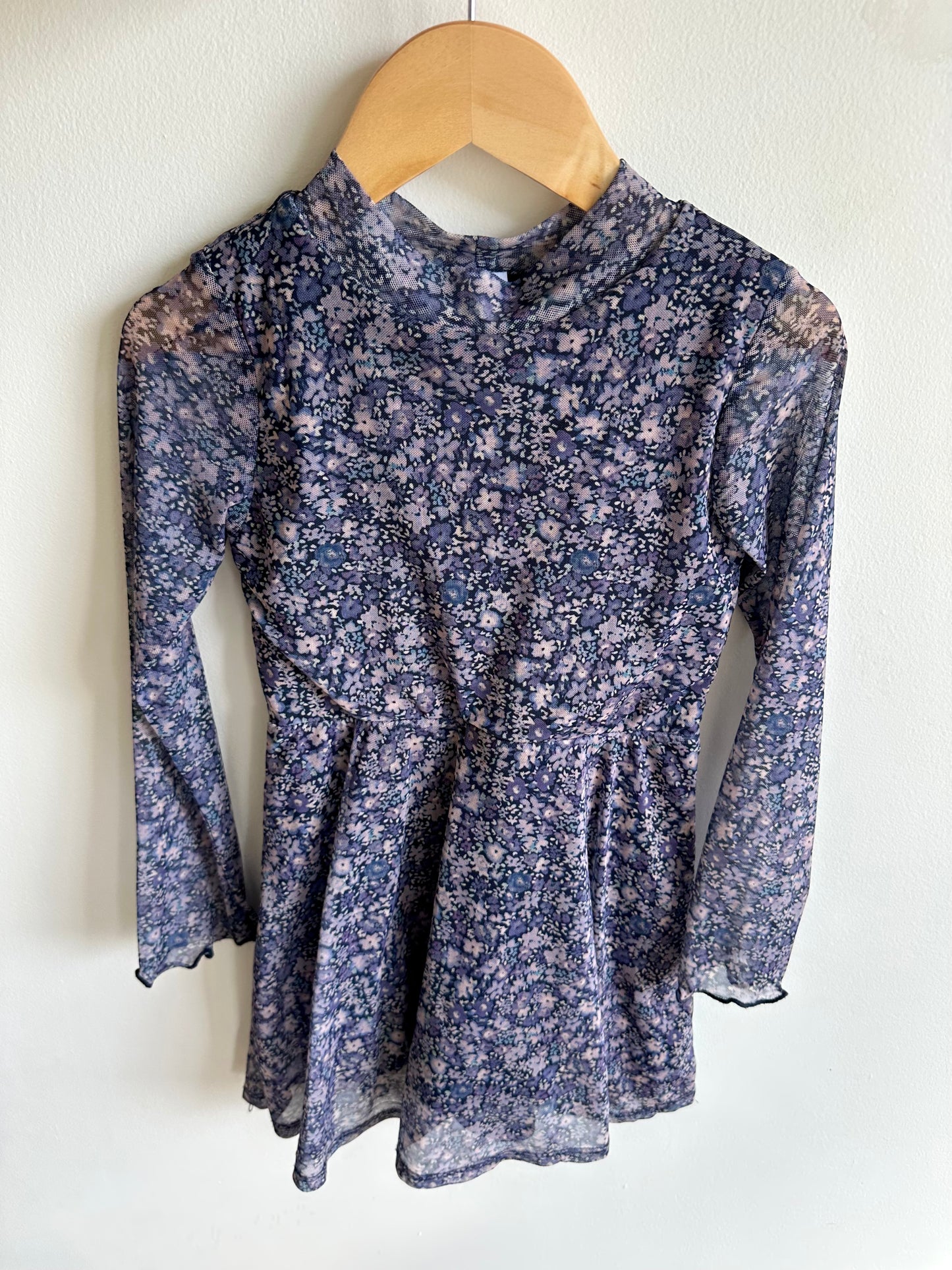 Zara Sheer Sleeve Floral Dress / 5-6 years