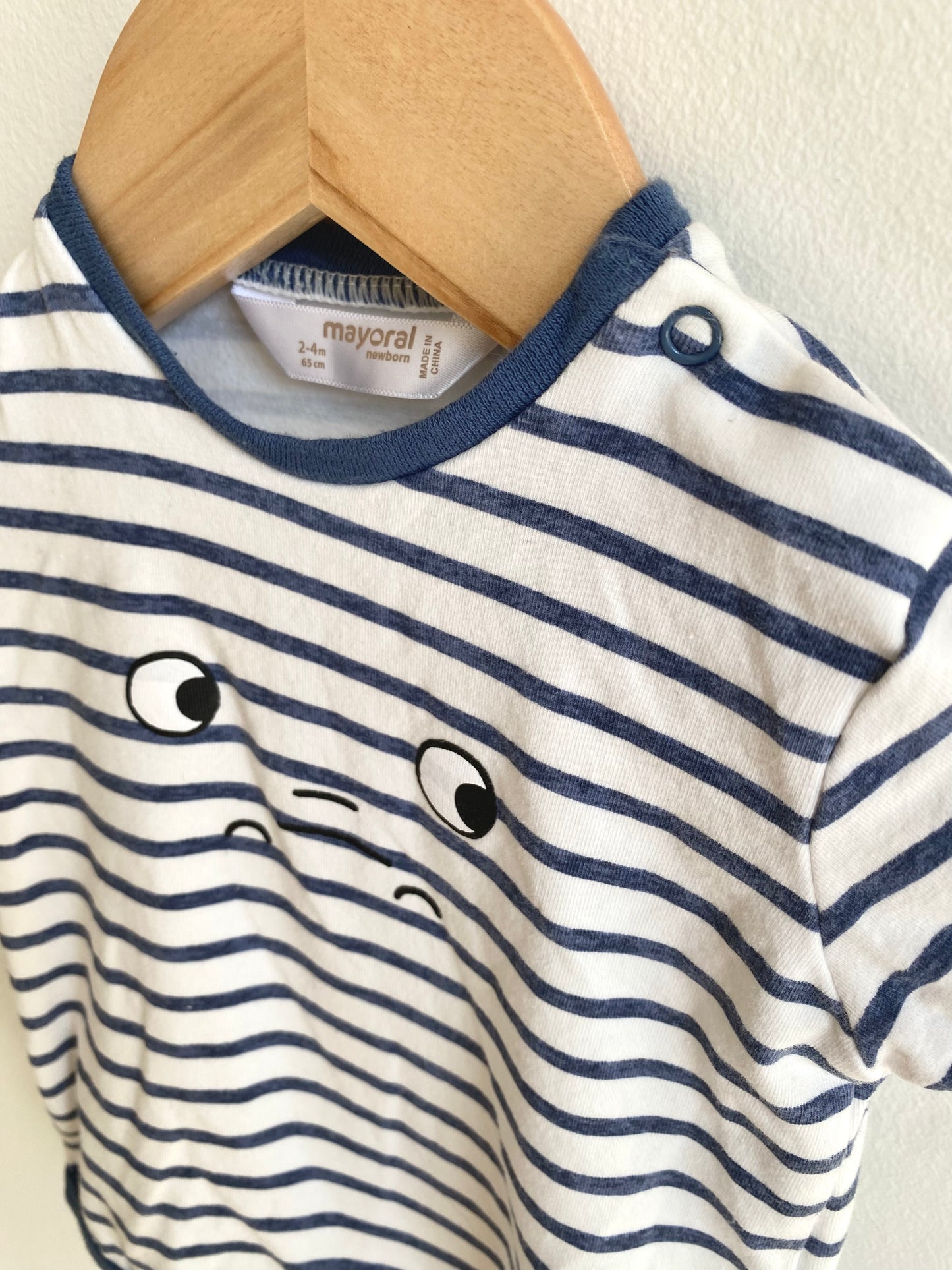 Striped Face Bodysuit / 3-6m
