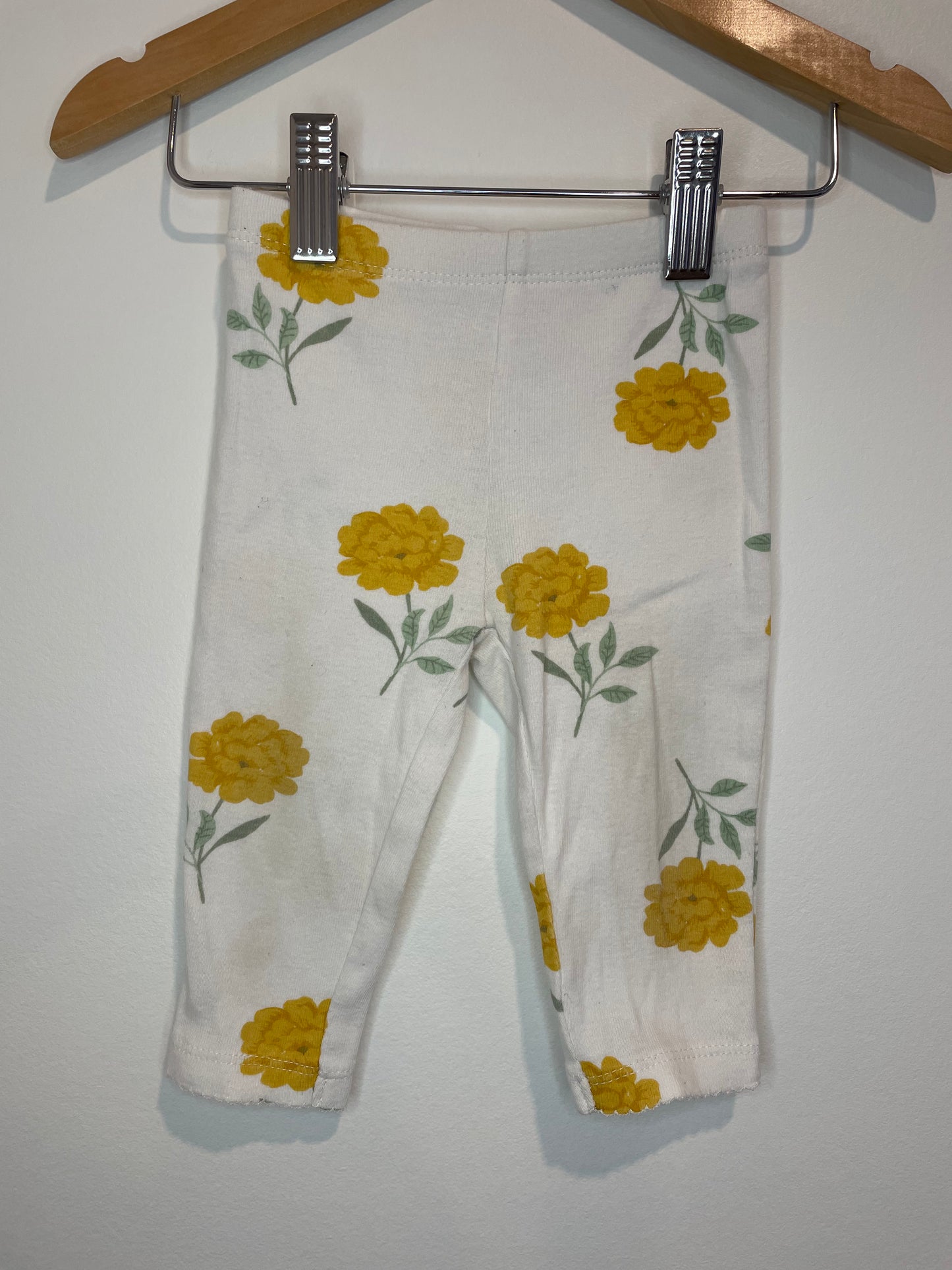 Yellow Flower Hoodie + Pants/ 6m