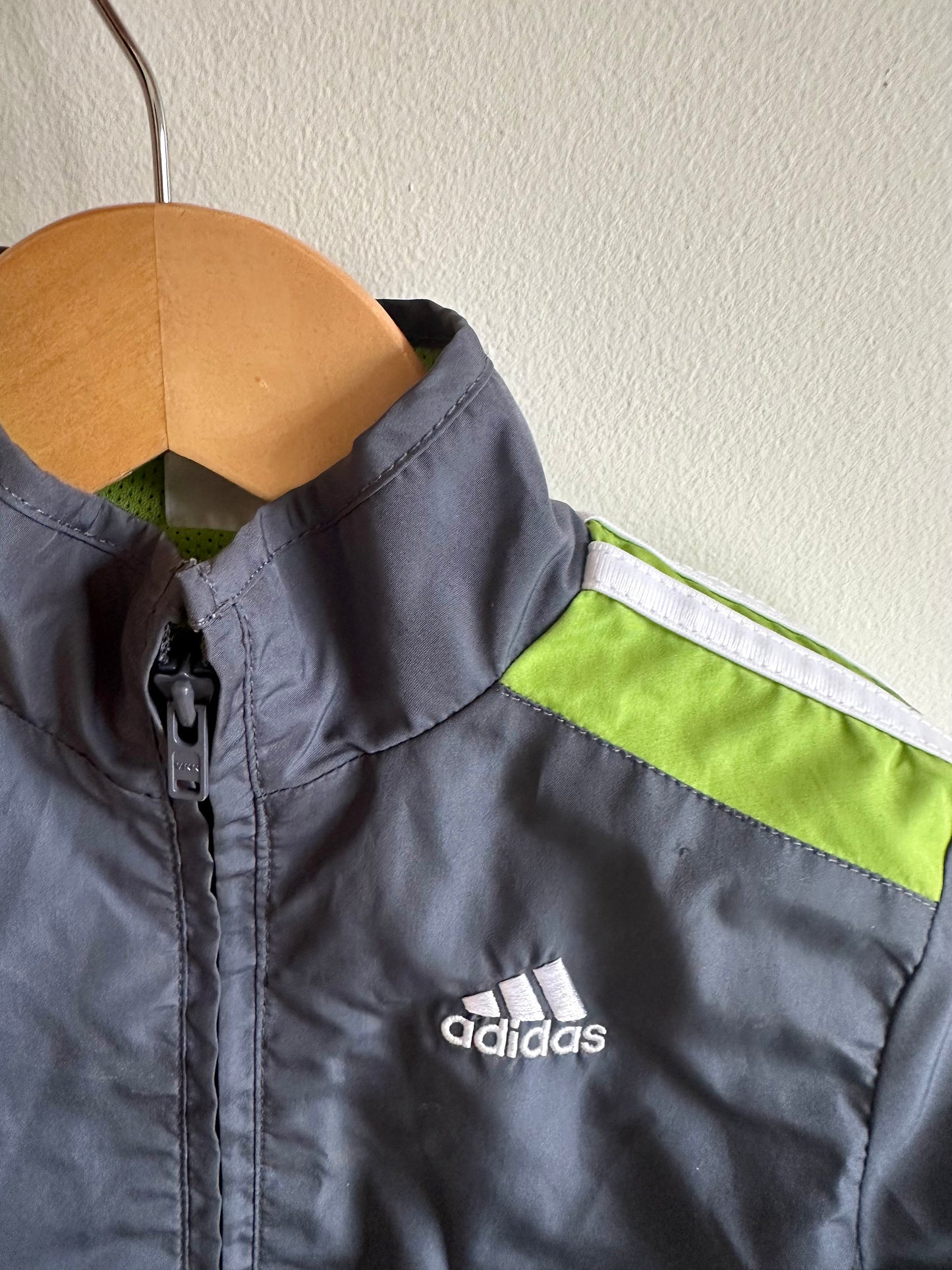 Adidas Grey Jacket with Sleeve Stripes / 24m