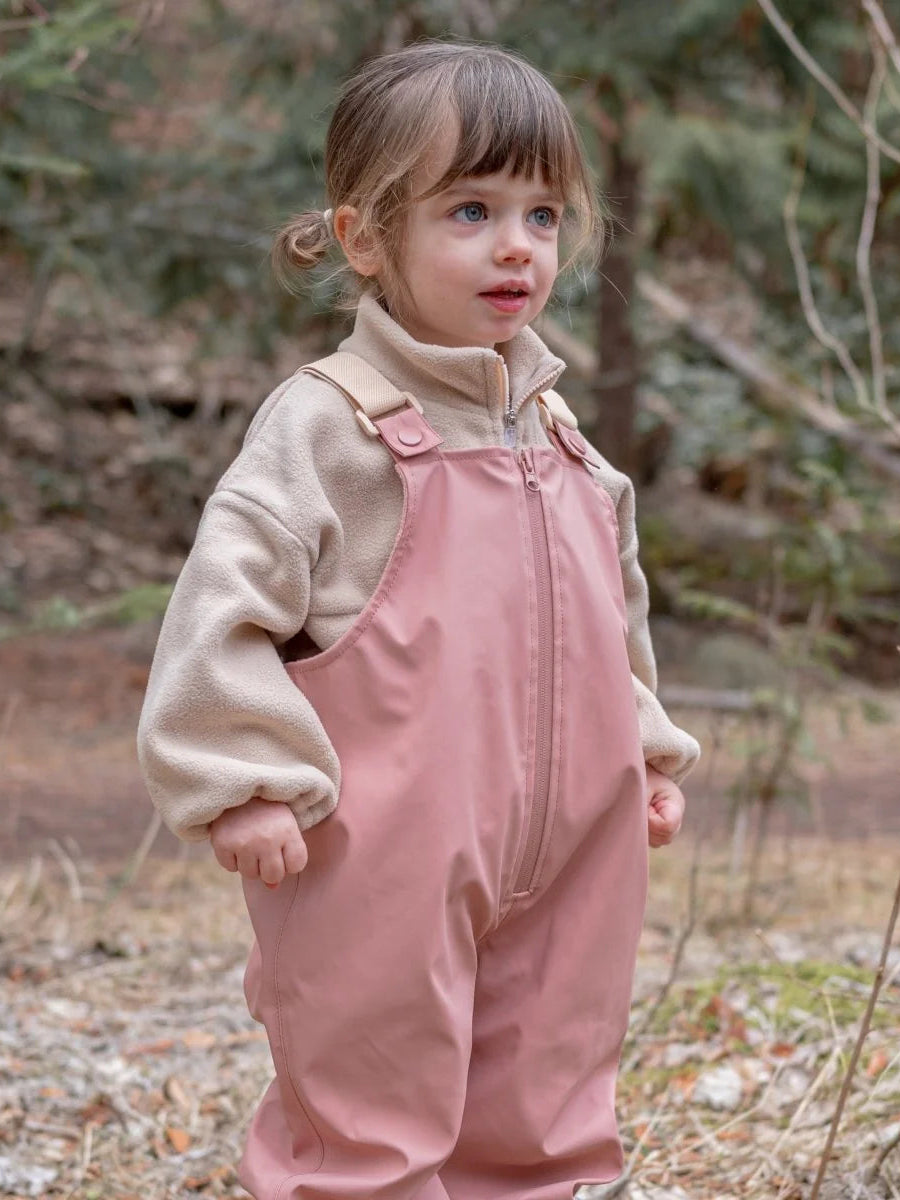Roobear Waterproof Fleece-Lined Overalls- Rosewood Pink (New Retail Item)/ 3T