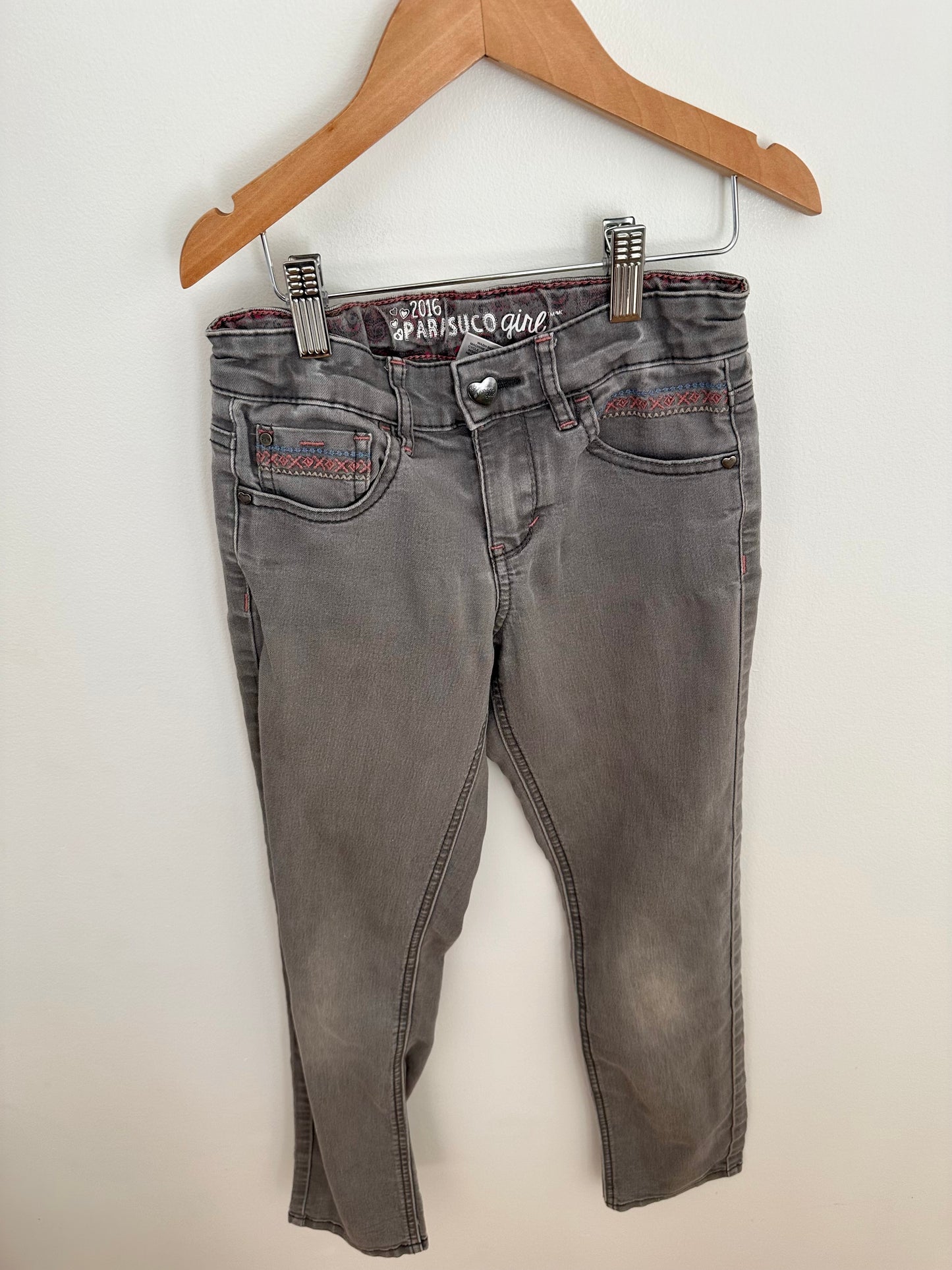 Grey Parasuco Jeans with Embroidered Pockets / 10 years