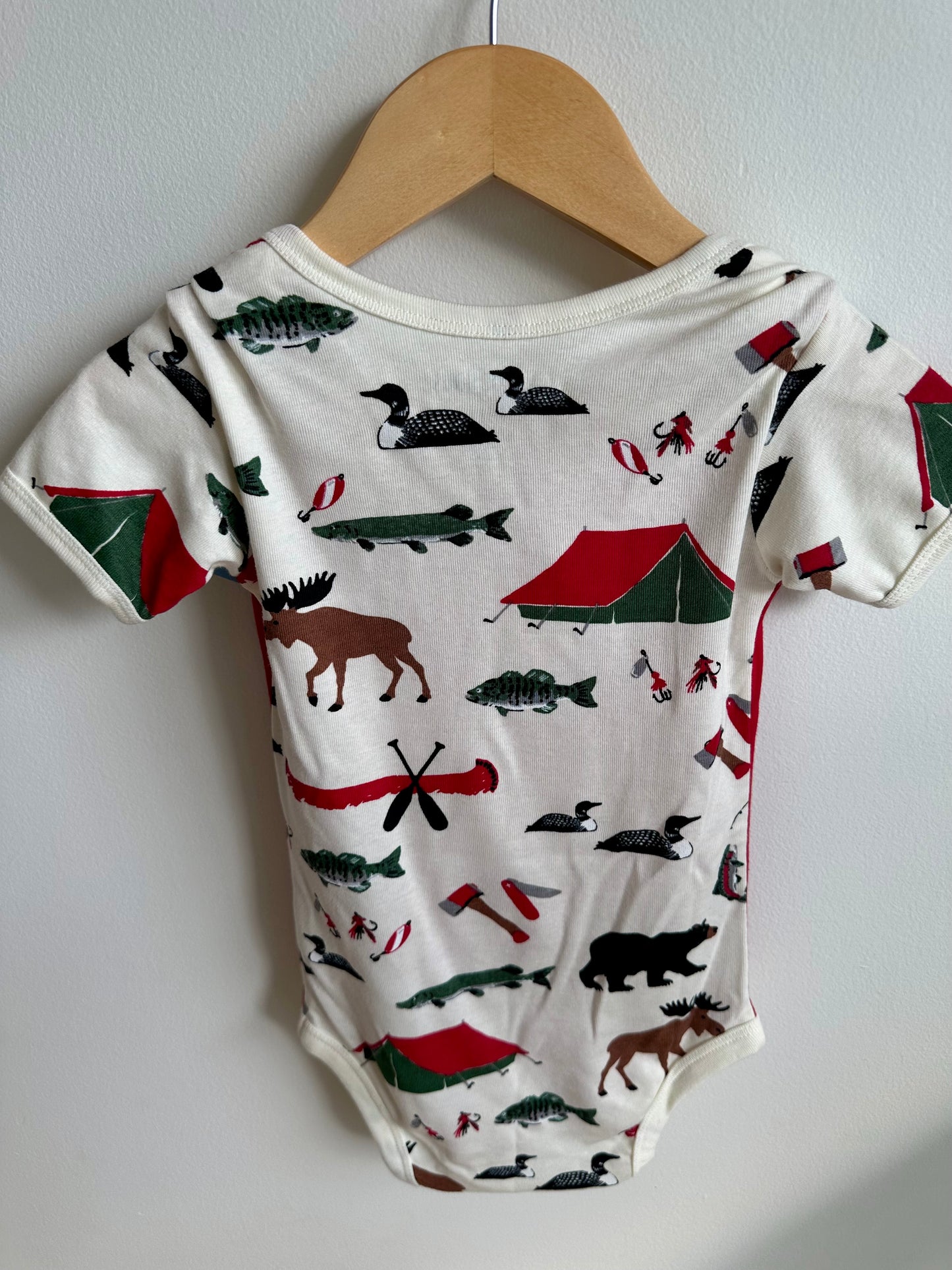 Happy Camper Bodysuit + Toque Set (With Tags) / 18-24m