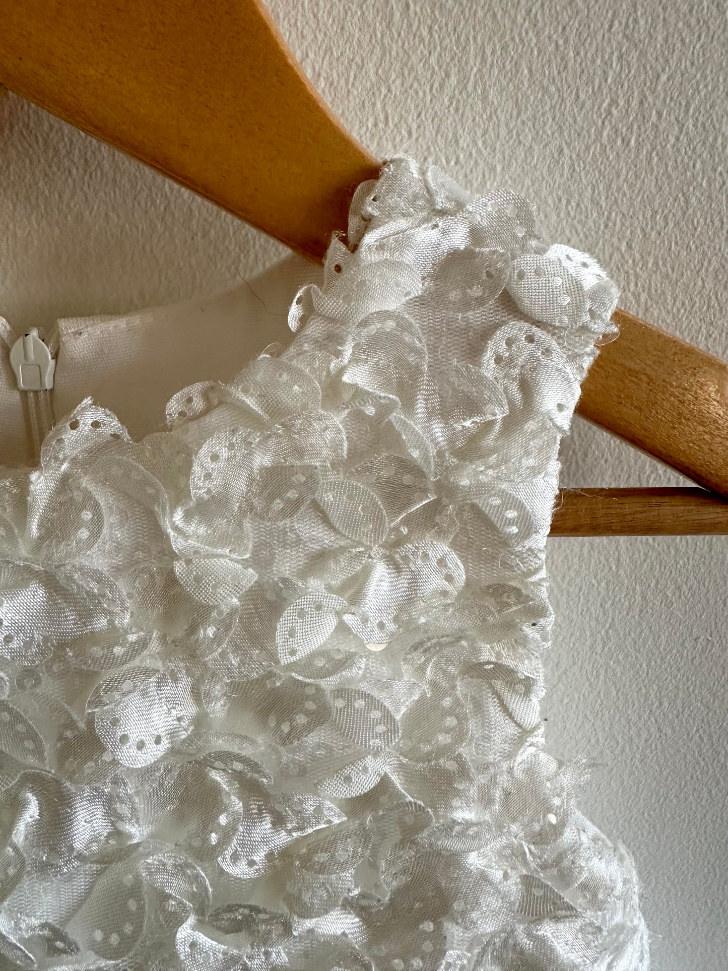 White Sequin + Tulle Special Occasion Dress / 24m