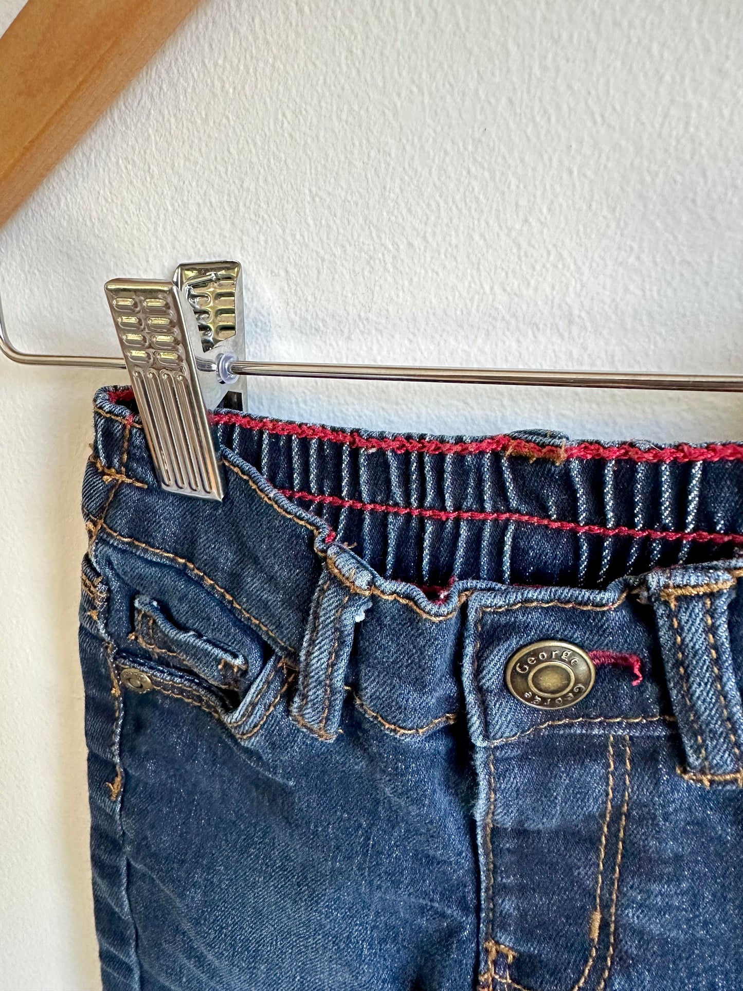 Denim Jeans with Elastic Waist / 3-6m