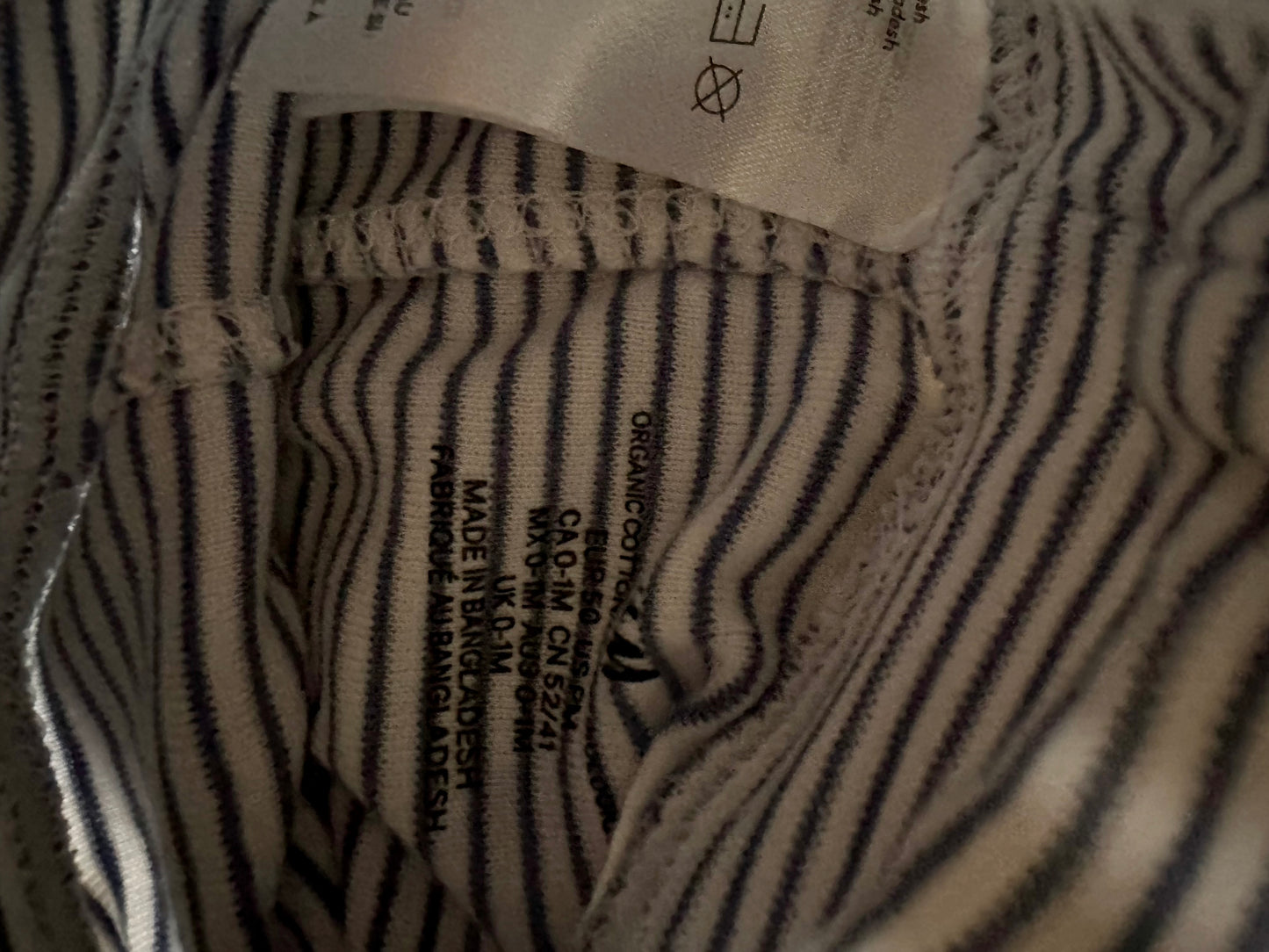 Footed Striped Pants / 0-1m