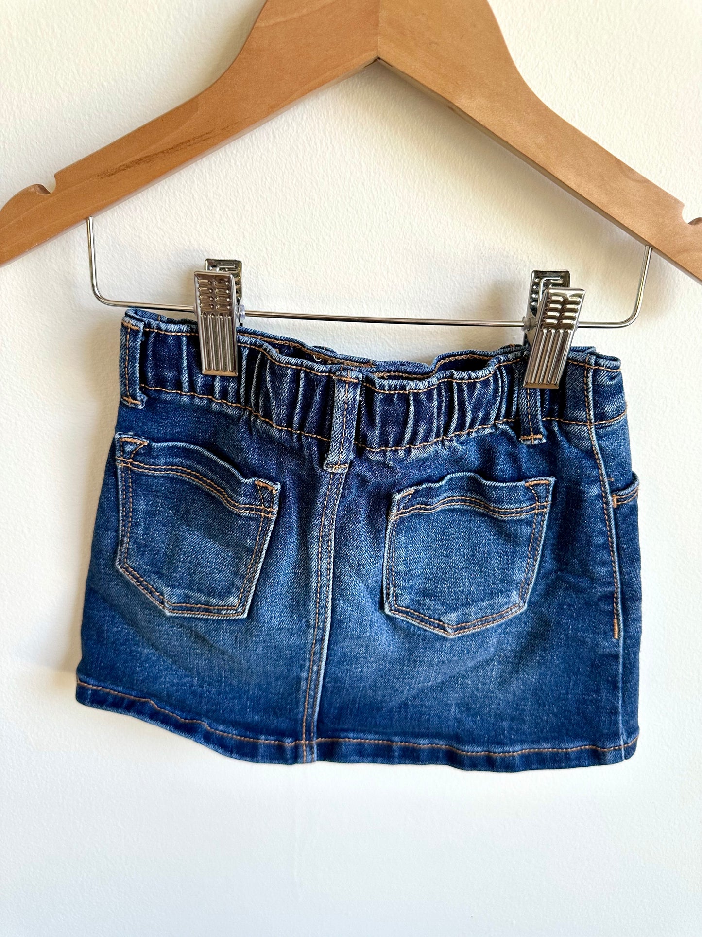 Denim Skirt with Adjustable Waist / 2T