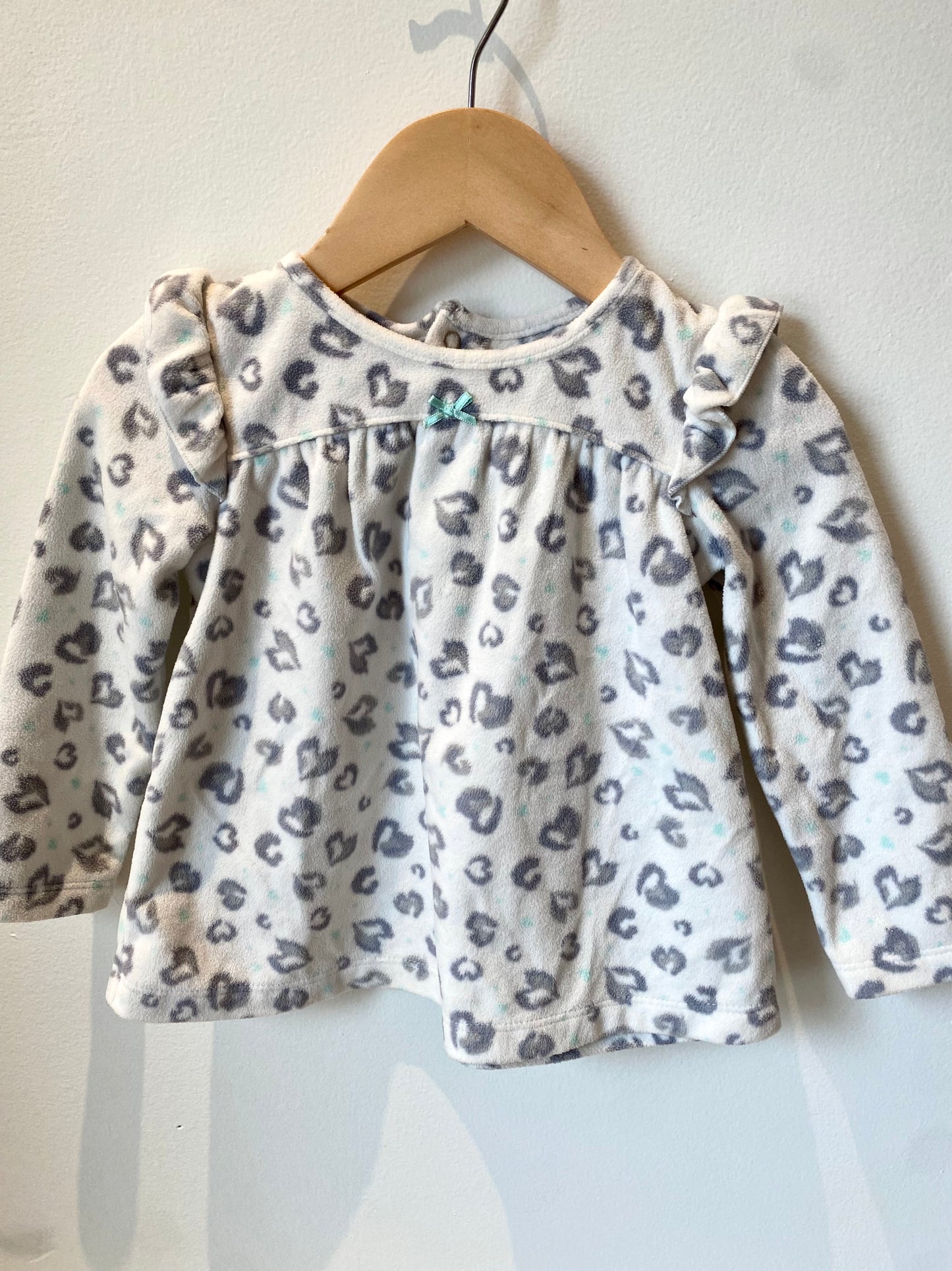 Fleece Heart Long Sleeve Top / 24m