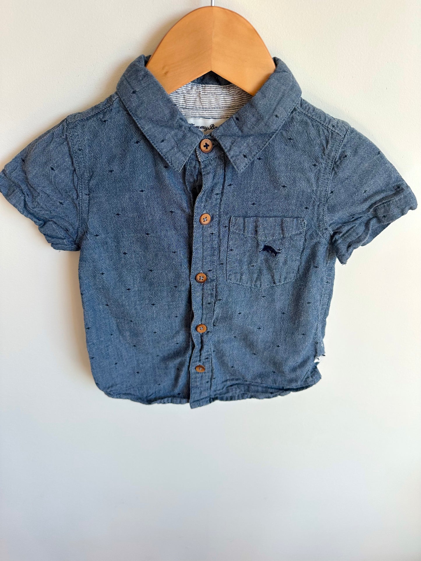 Tommy Bahama Denim Button Up T-shirt / 2T