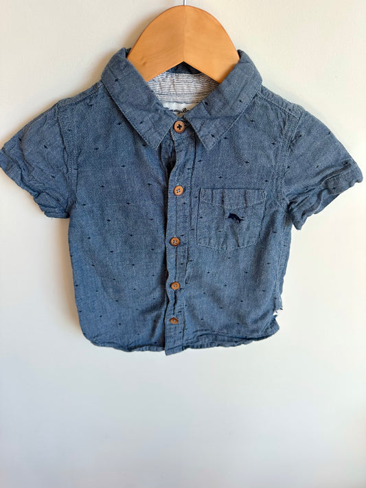 Tommy Bahama Denim Button Up T-shirt / 2T