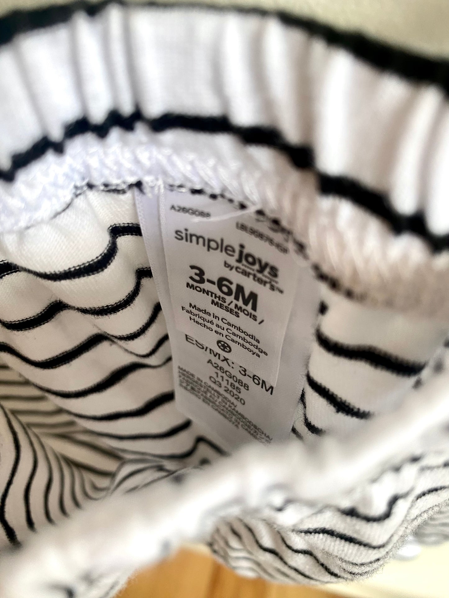 White Striped Pants / 3-6m