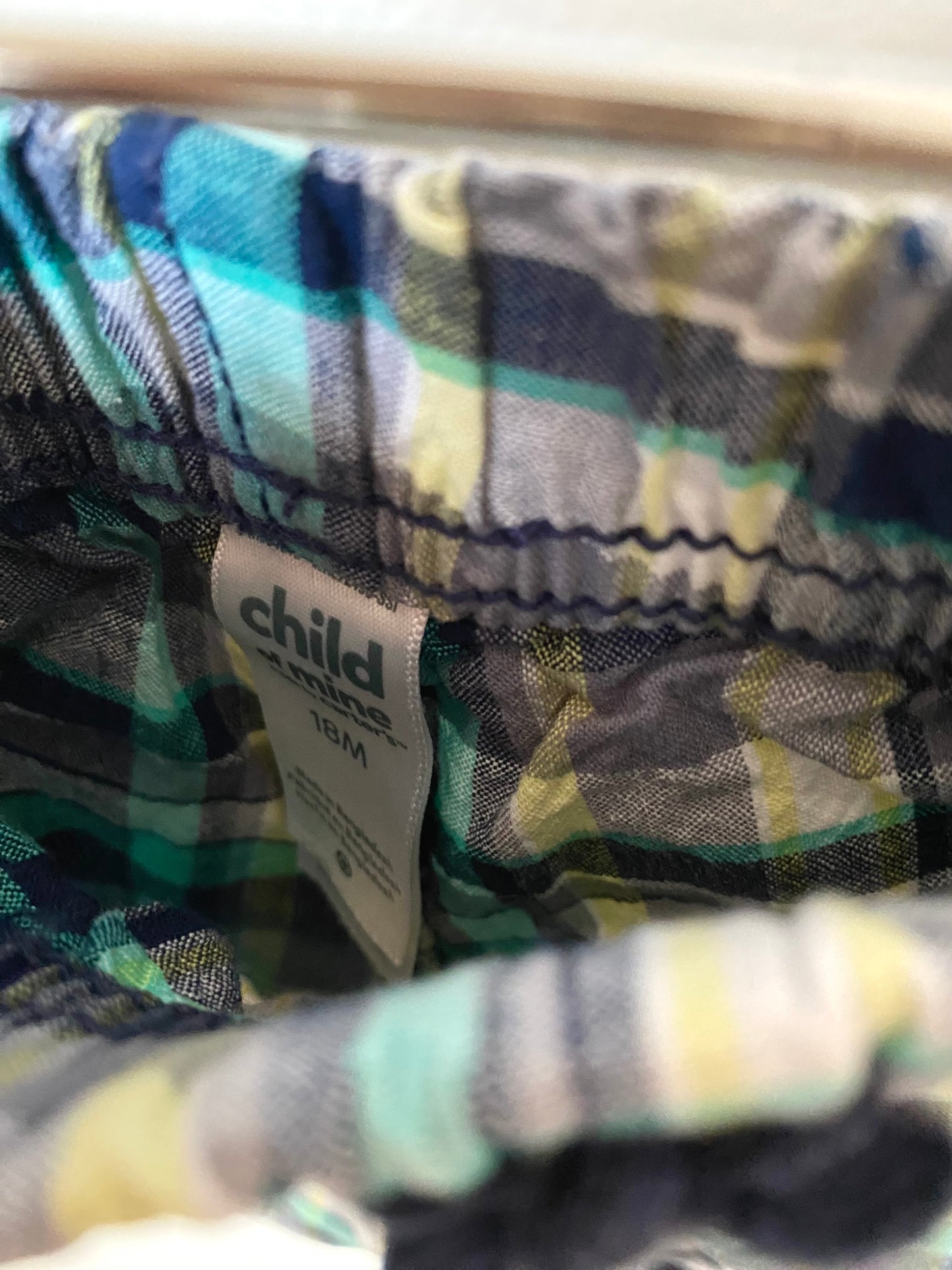 Plaid Blues Shorts / 18m