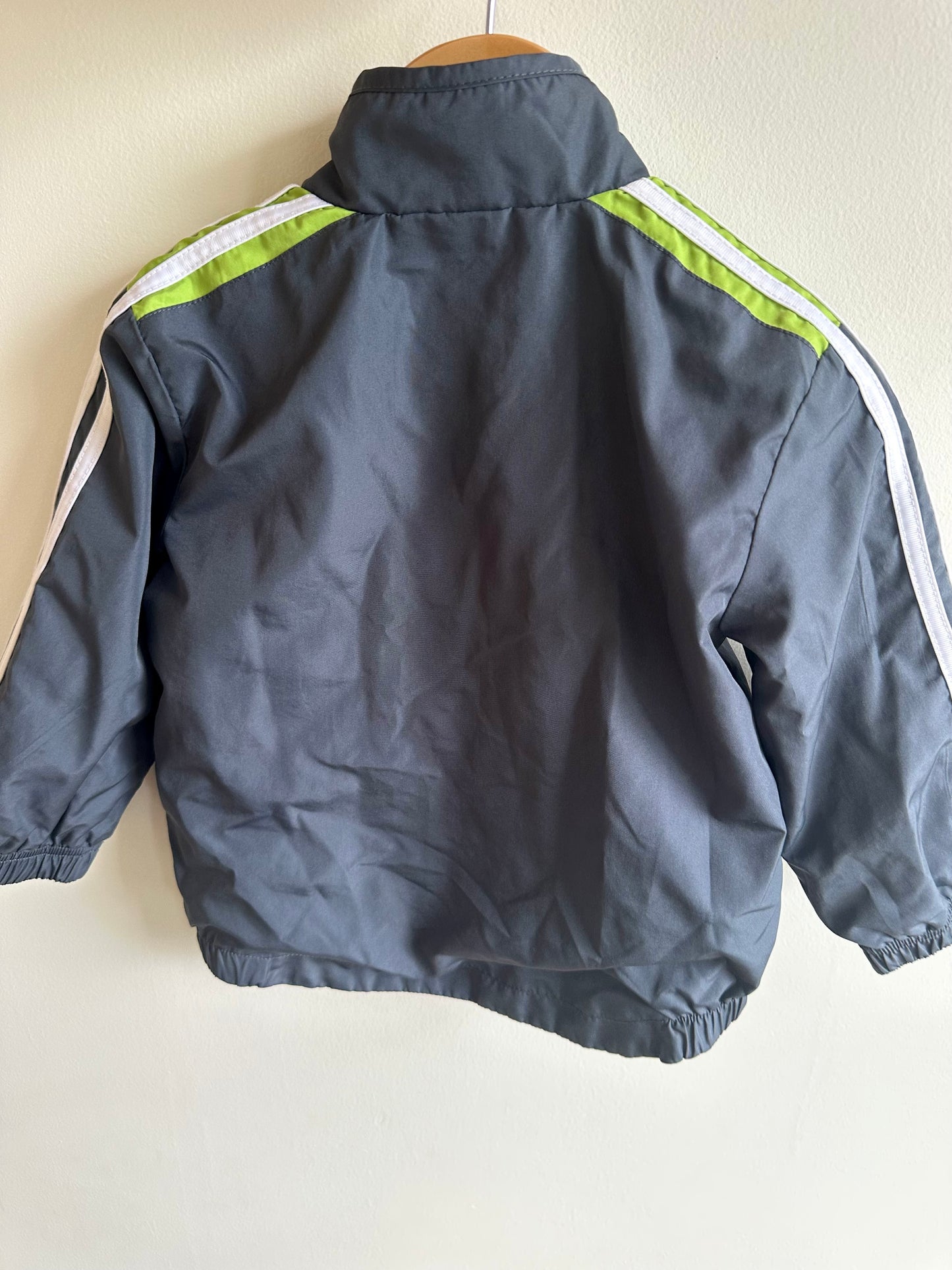 Adidas Grey Jacket with Sleeve Stripes / 24m