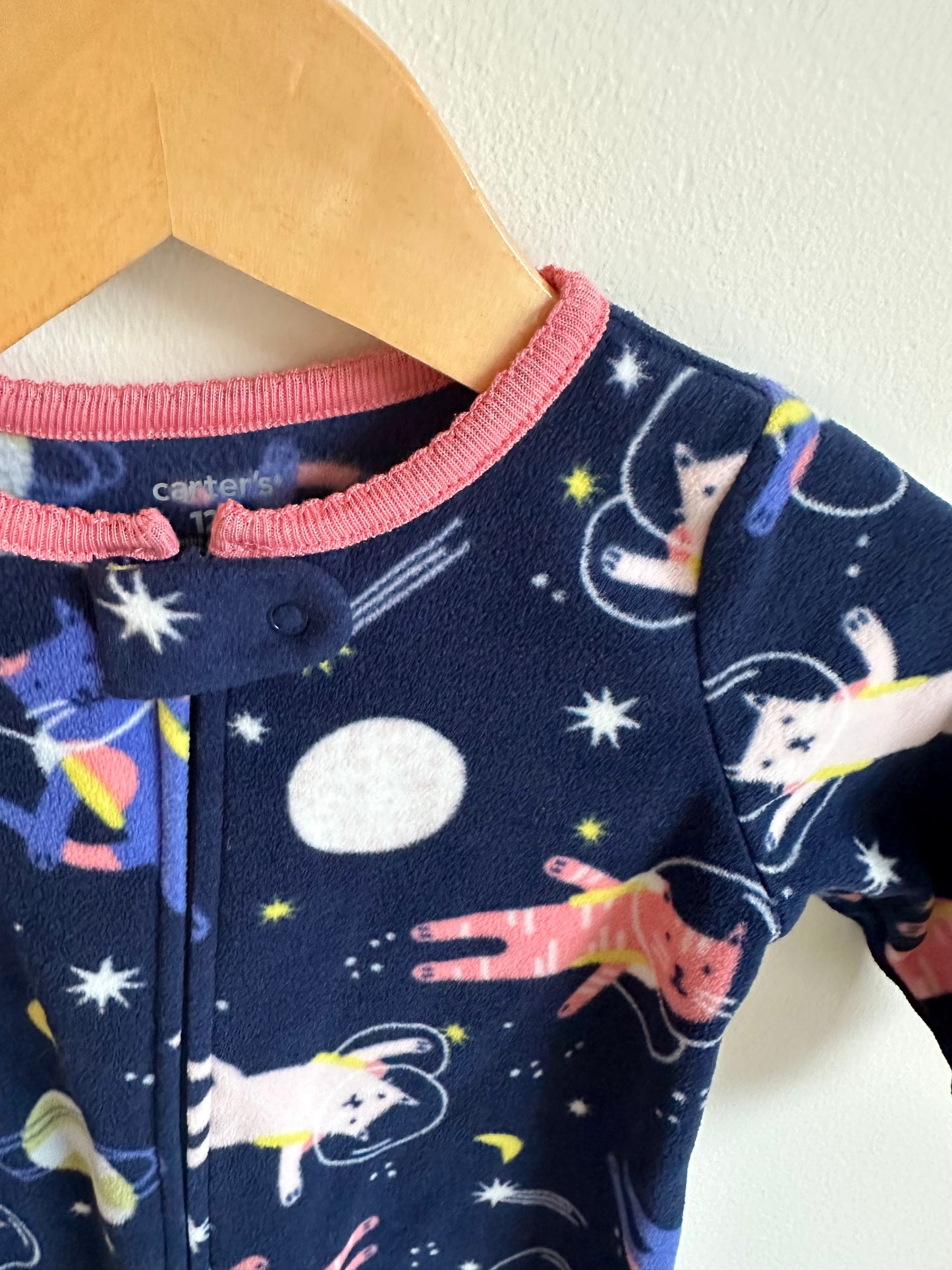 Fleece Cat Space Sleeper / 12m