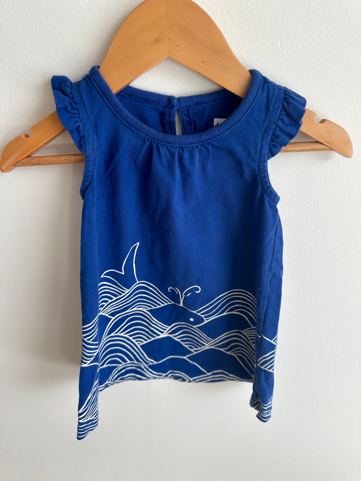 Tea Blue Waves Dress / 6-9m