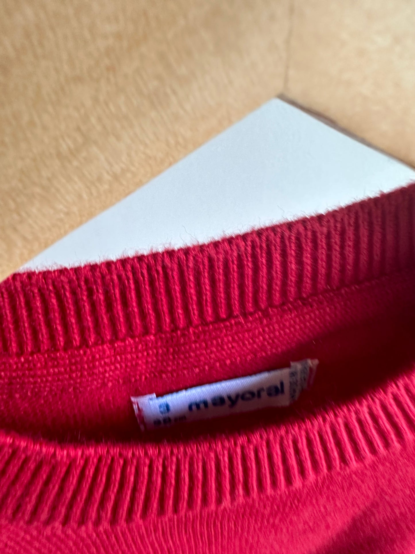 Mayoral Red Knit Crew / 3T