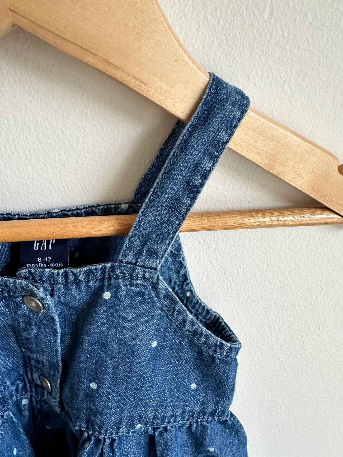 Gap Denim Dots Dress / 6-12m