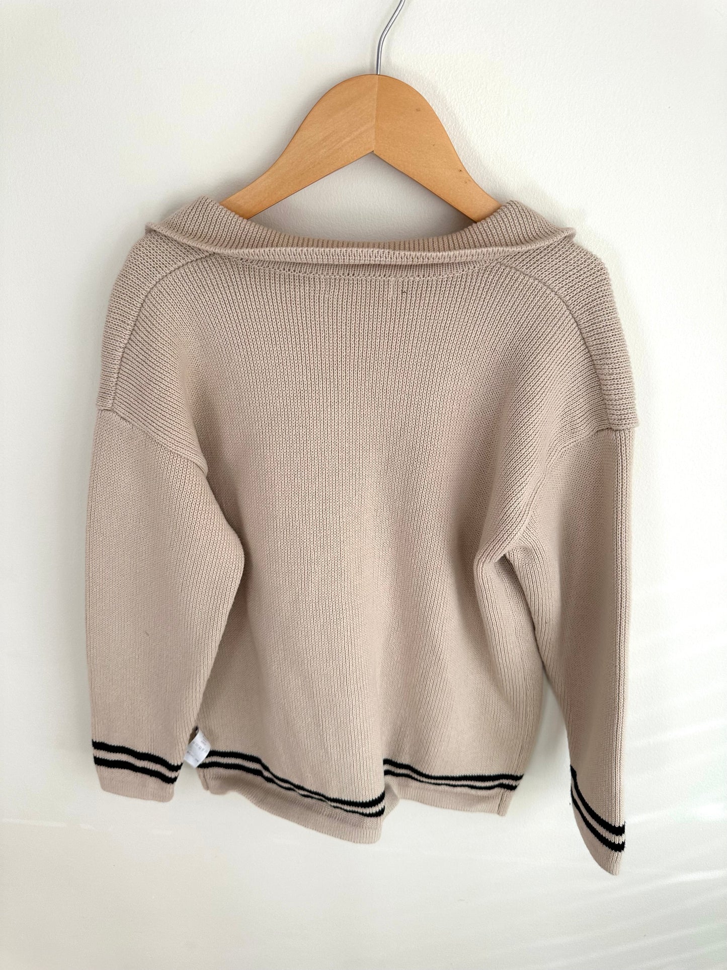 Knit Button Up Sweater with Pockets / 8-9 years