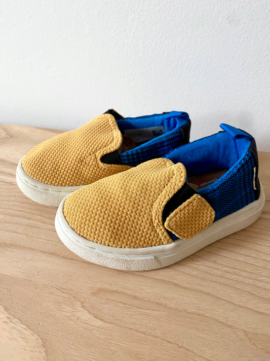Toms Yellow and Blue Sneakers / Size 5 Toddler