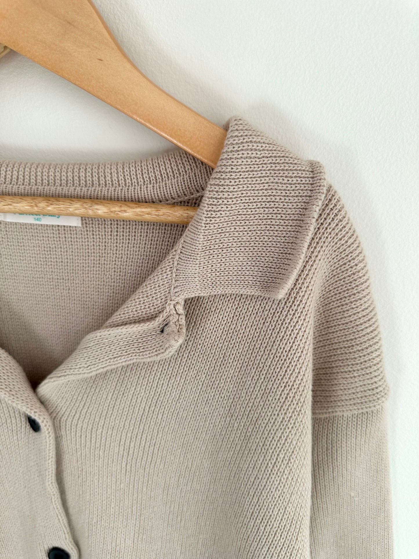 Knit Button Up Sweater with Pockets / 8-9 years