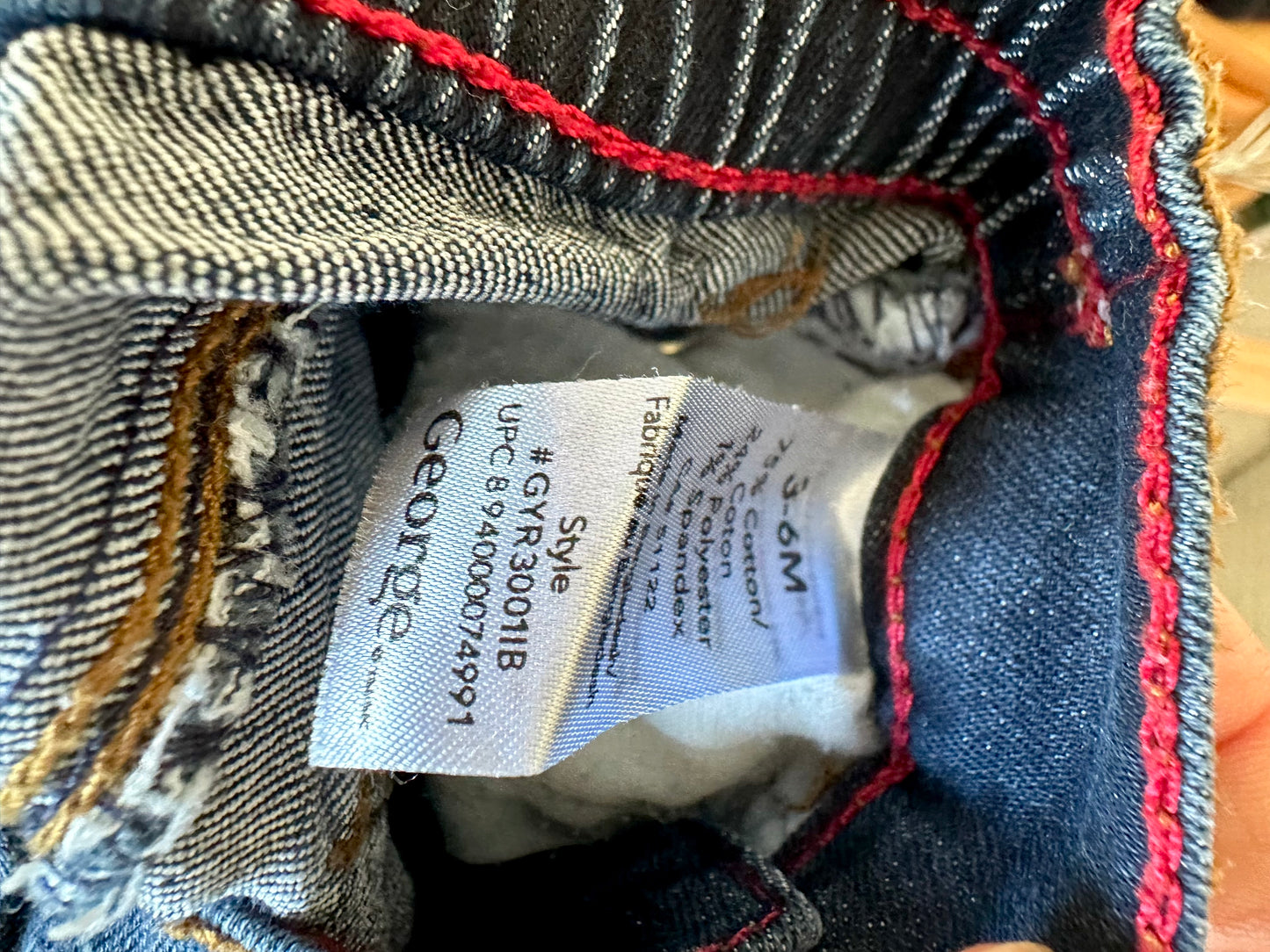 Denim Jeans with Elastic Waist / 3-6m