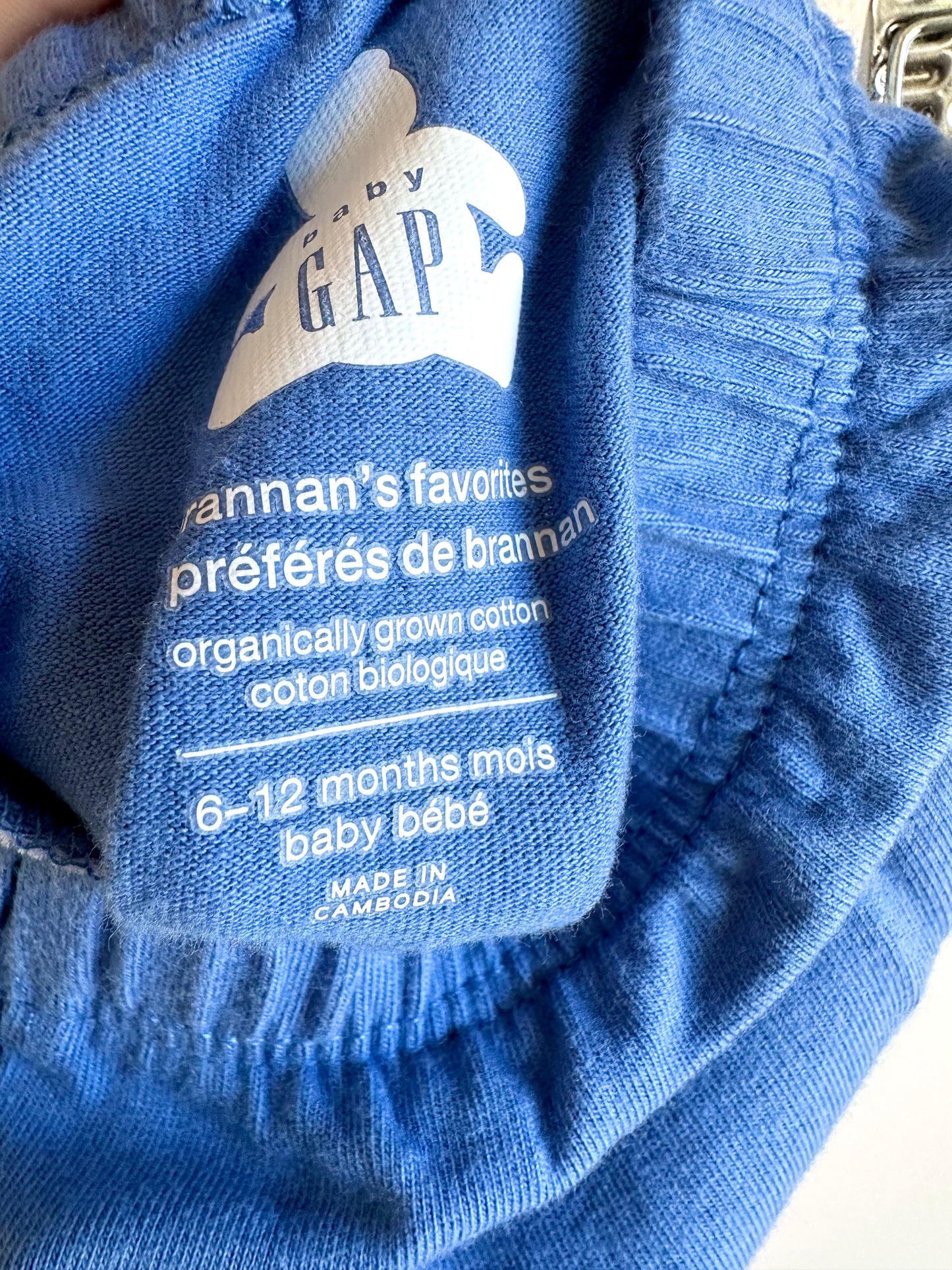 Blue Organic Pants / 6-12m