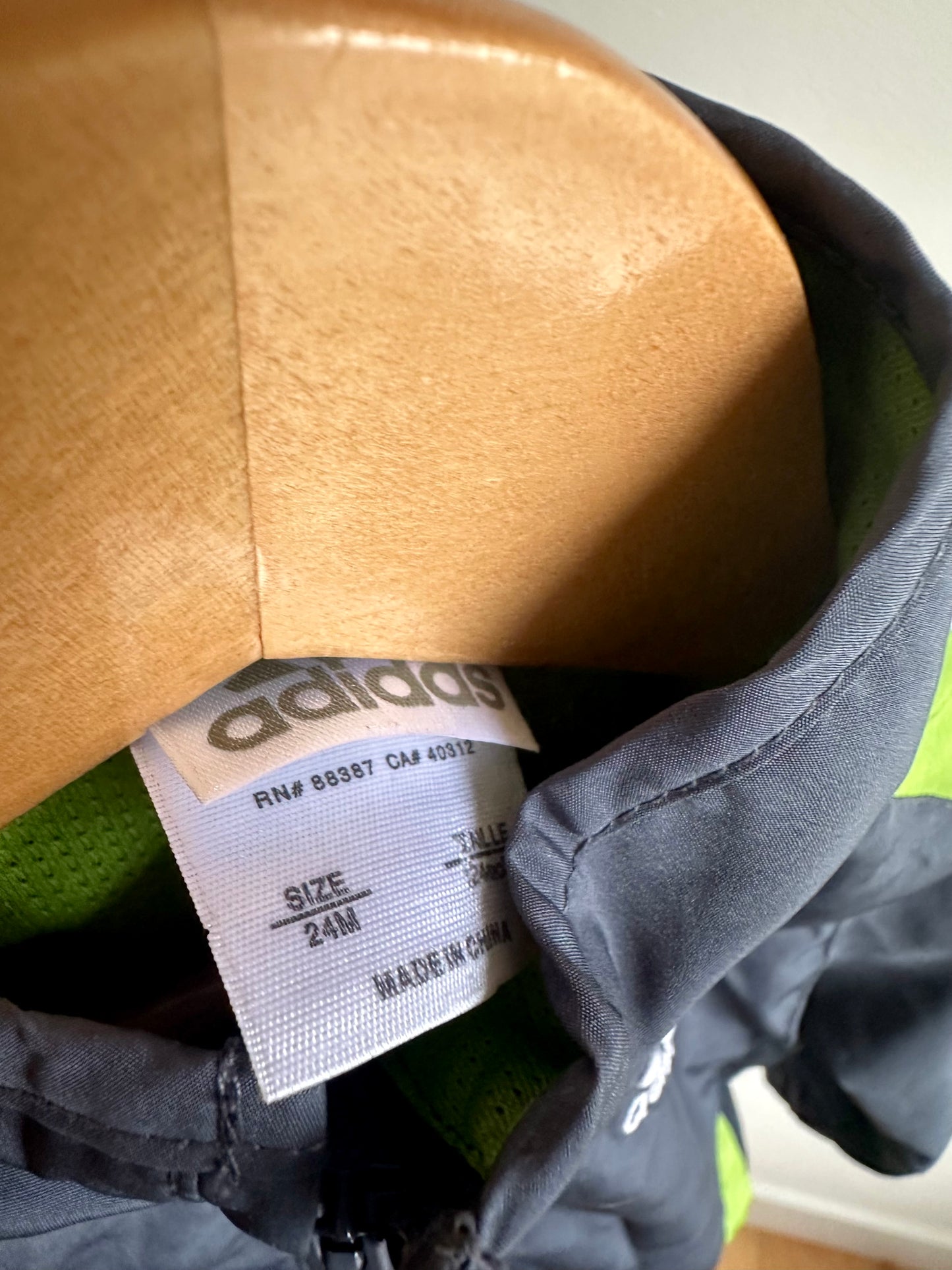 Adidas Grey Jacket with Sleeve Stripes / 24m