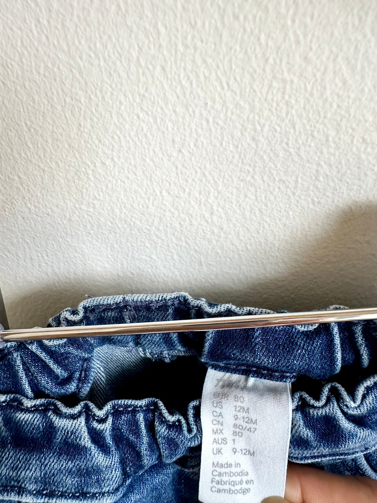 H&M Cat Face Stretch Jeans / 9-12m