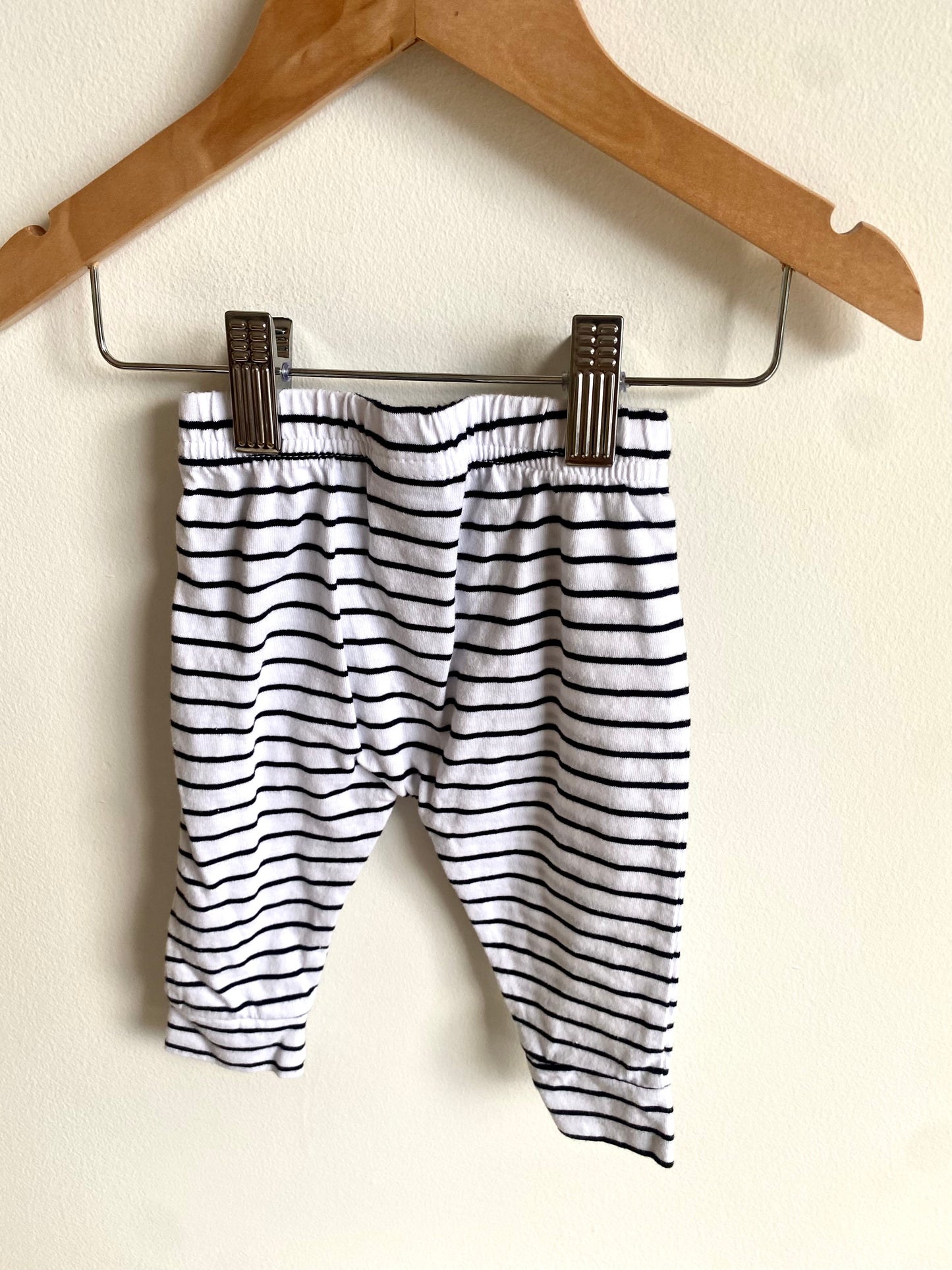 White Striped Pants / 3-6m