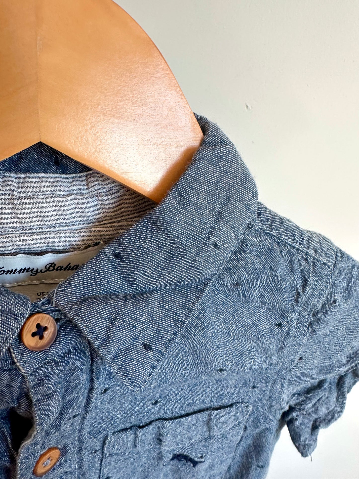 Tommy Bahama Denim Button Up T-shirt / 2T