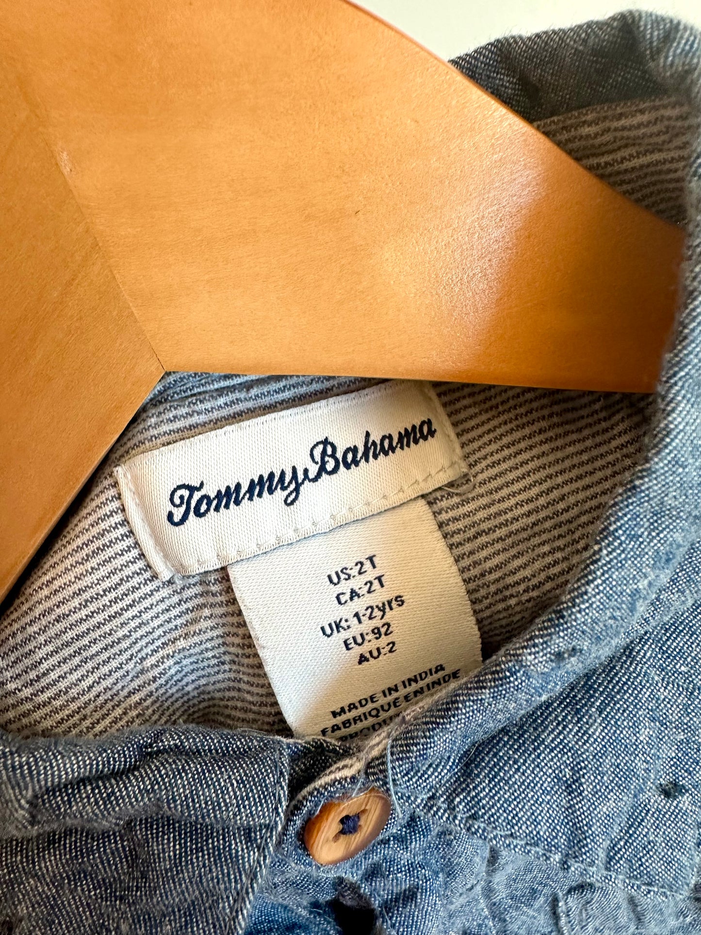 Tommy Bahama Denim Button Up T-shirt / 2T
