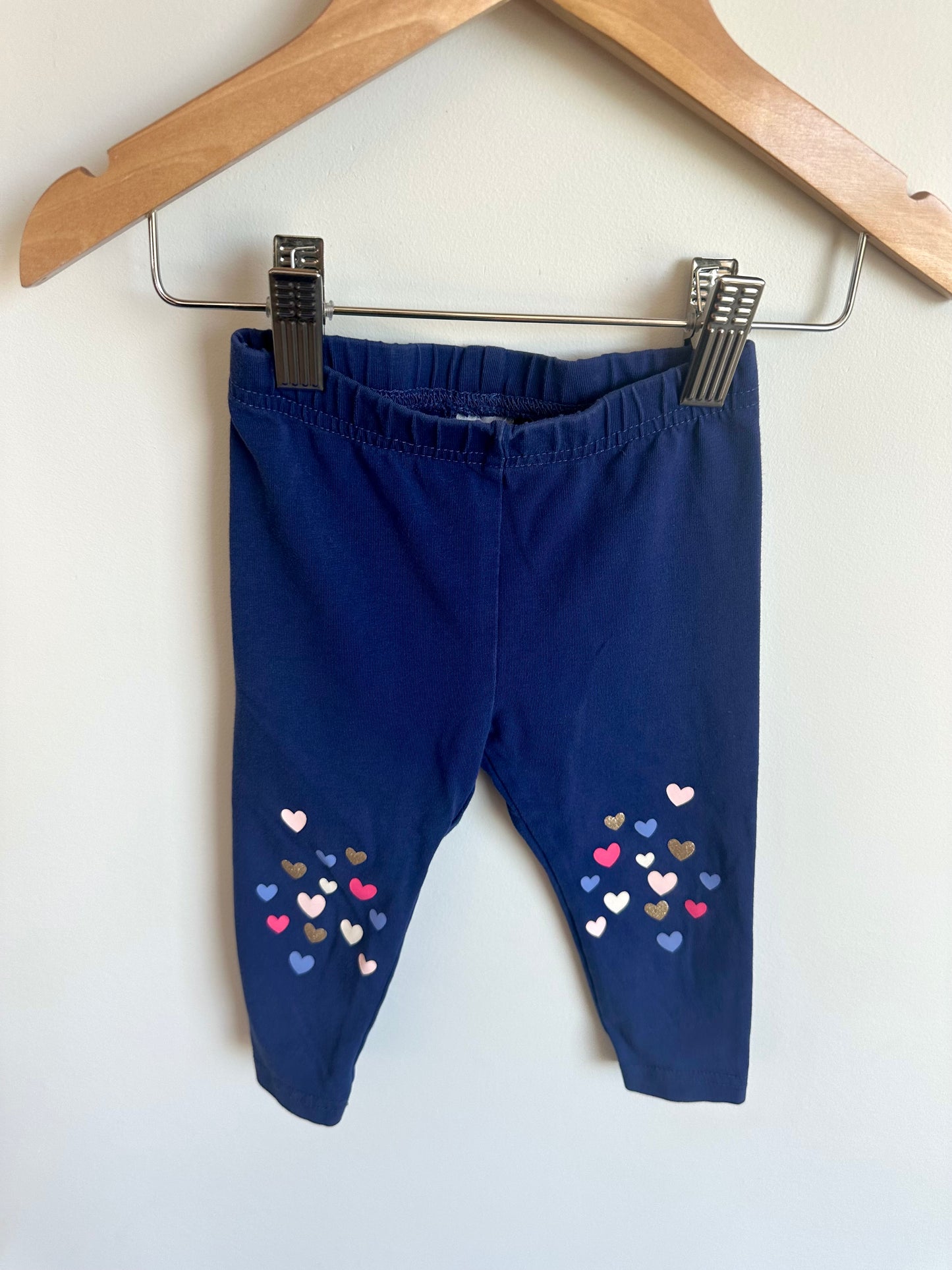 Blue Heart Leggings / 3T