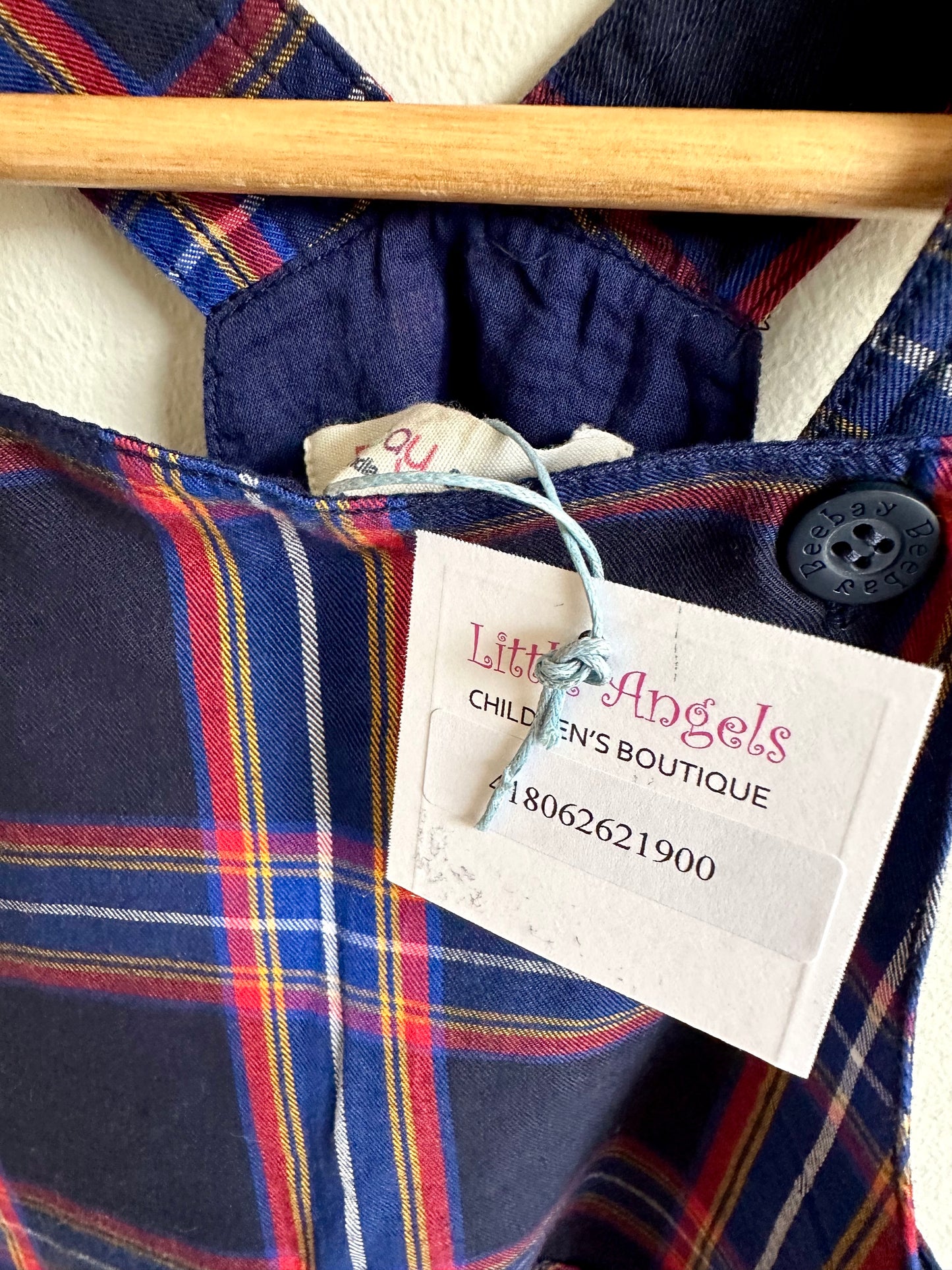 Handcrafted Plaid Dress with Pockets (With Tags) / 9-12m