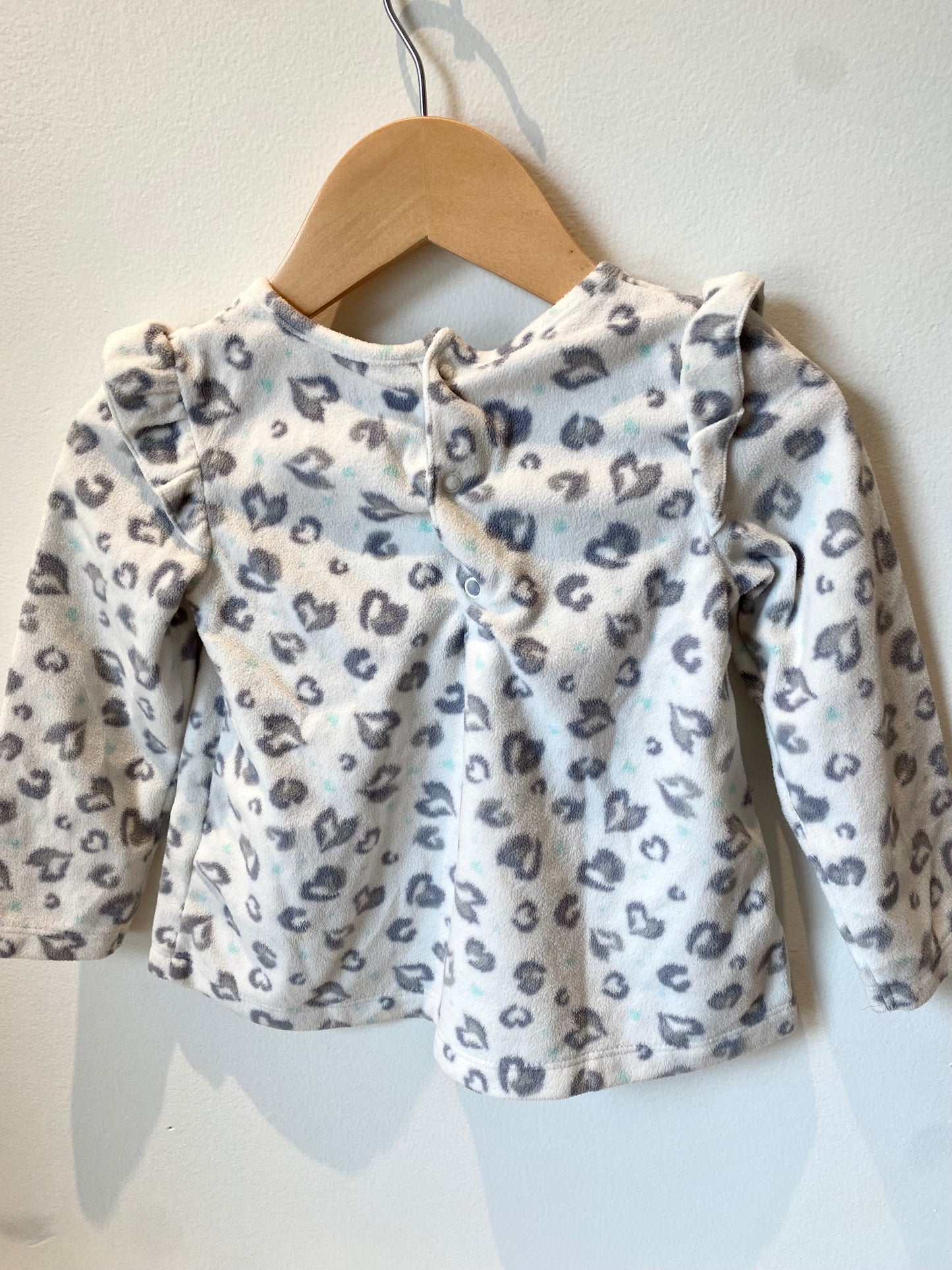 Fleece Heart Long Sleeve Top / 24m