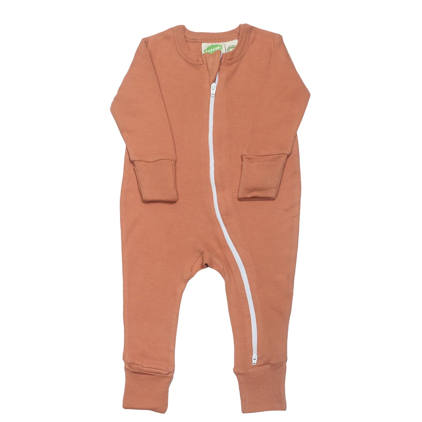 Organic Caramel Long Sleeve Zip Sleeper (New Retail Item)/ 18-24m