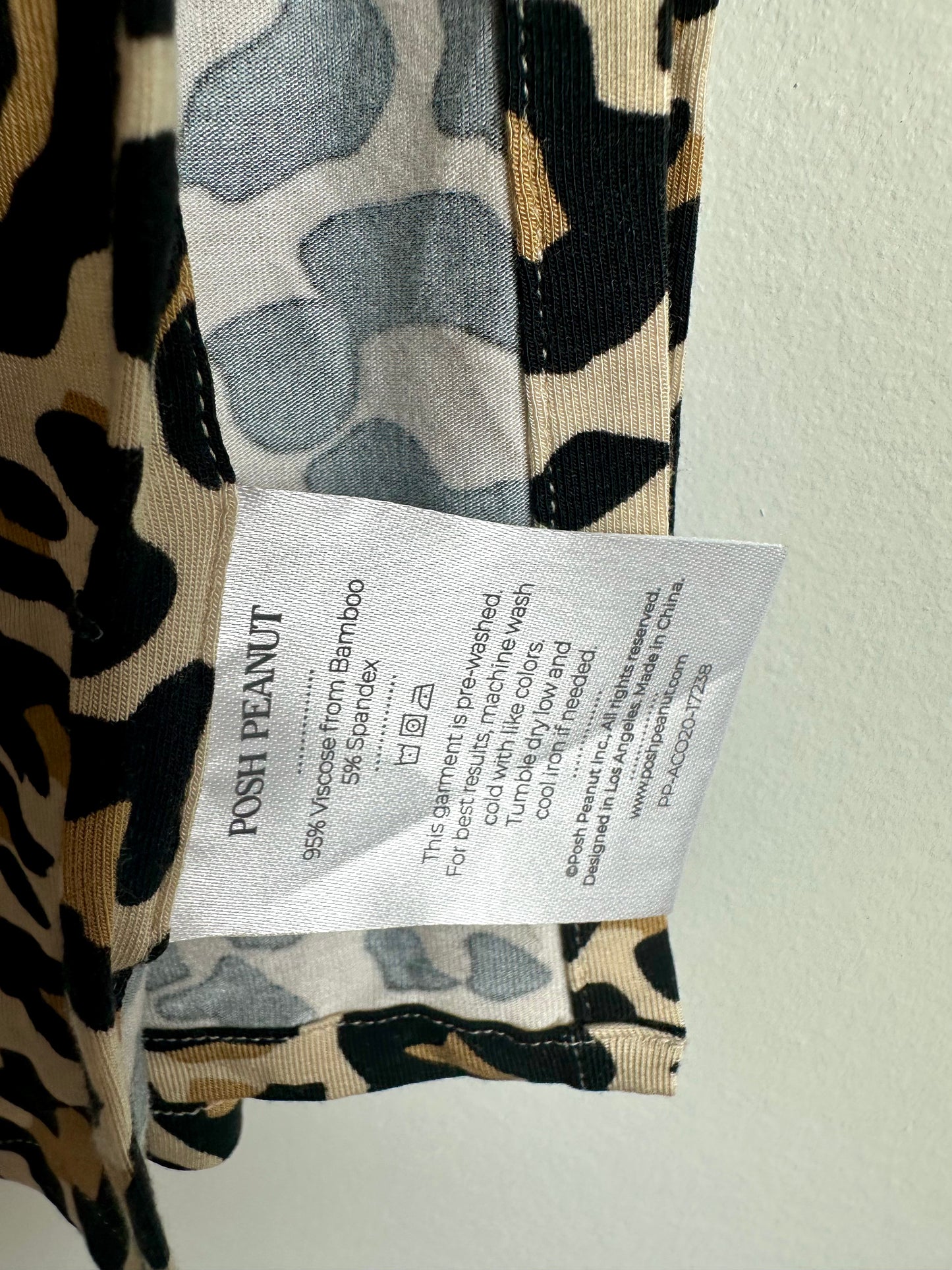 Posh Peanut Animal Print Bamboo Swaddle Blanket + Headband (0-3m)