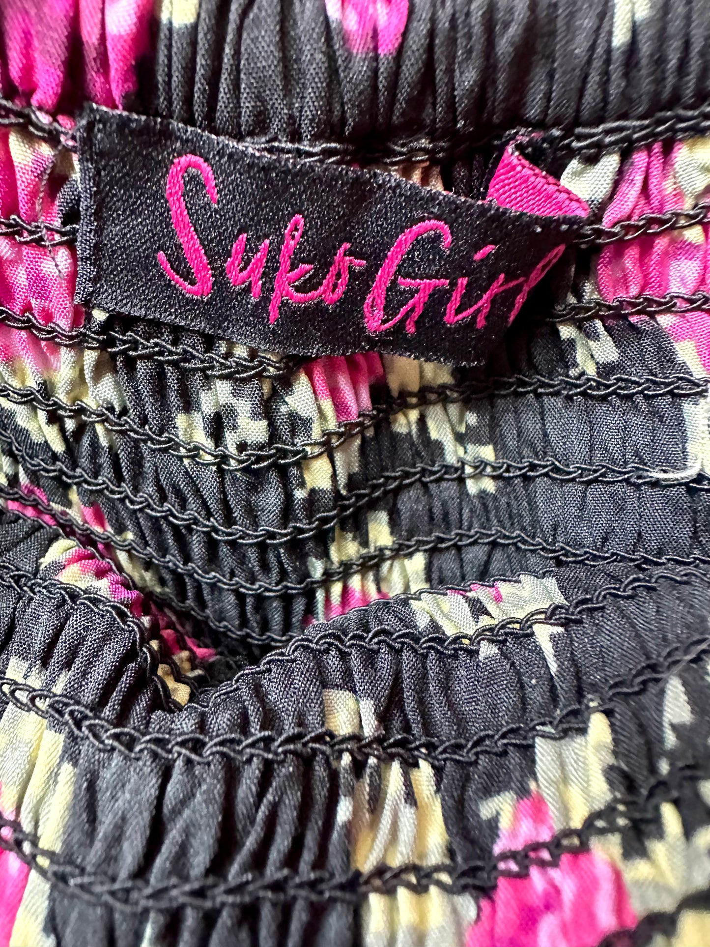 Dark Off Shoulder Floral Romper Dress / 9 years?