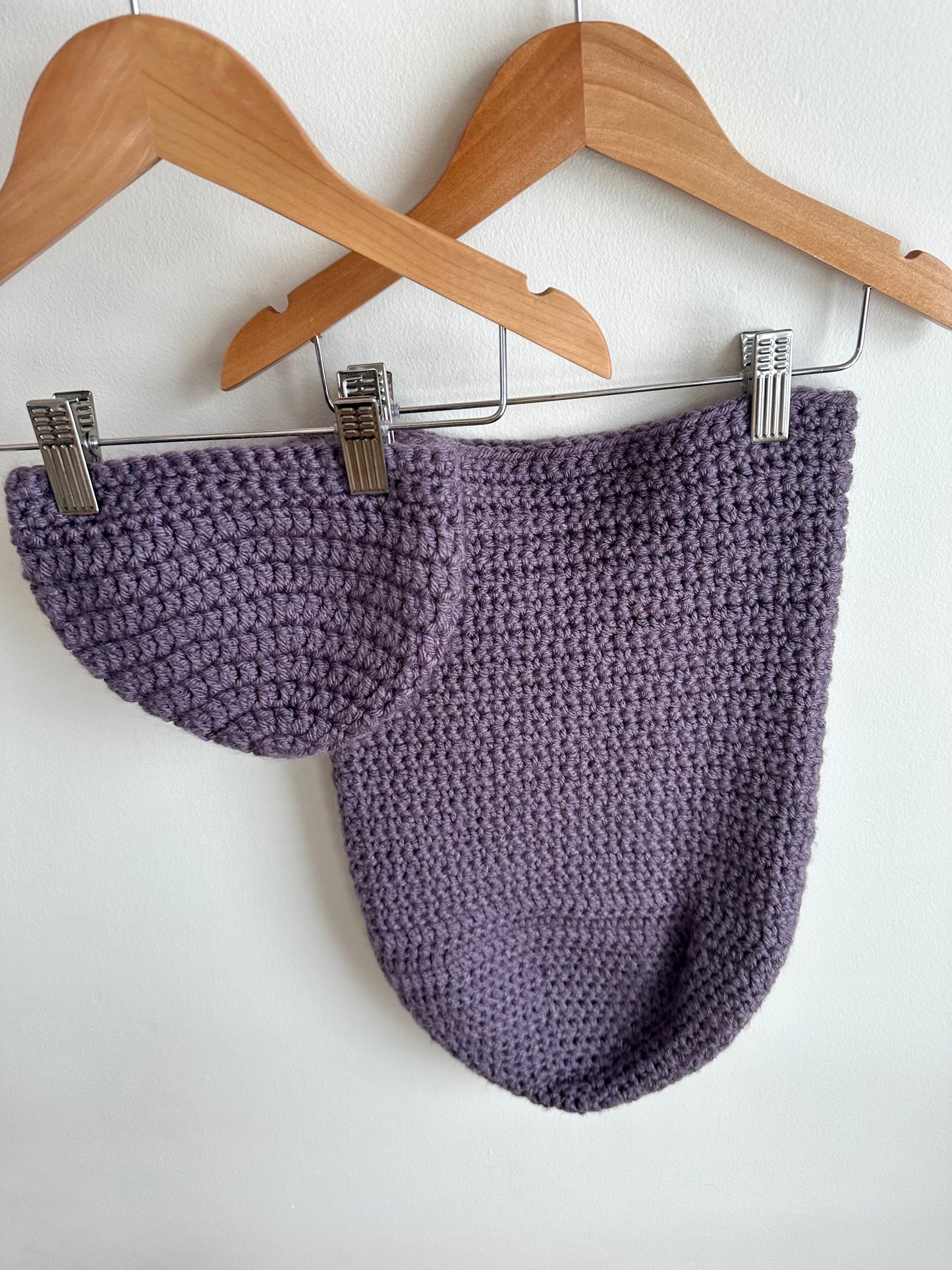 Knit Purple Toque + Sleeping Blanket