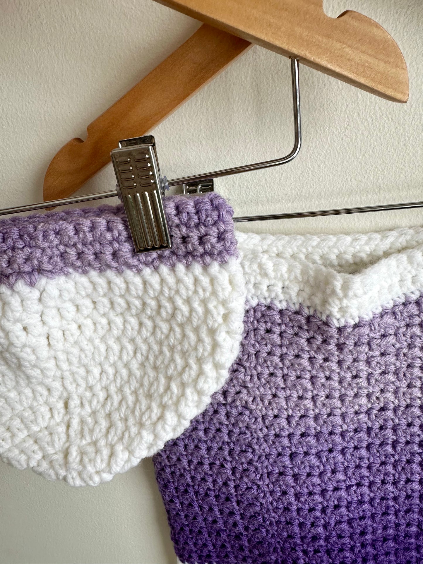 Knit Purple White Toque + Sleeping Blanket