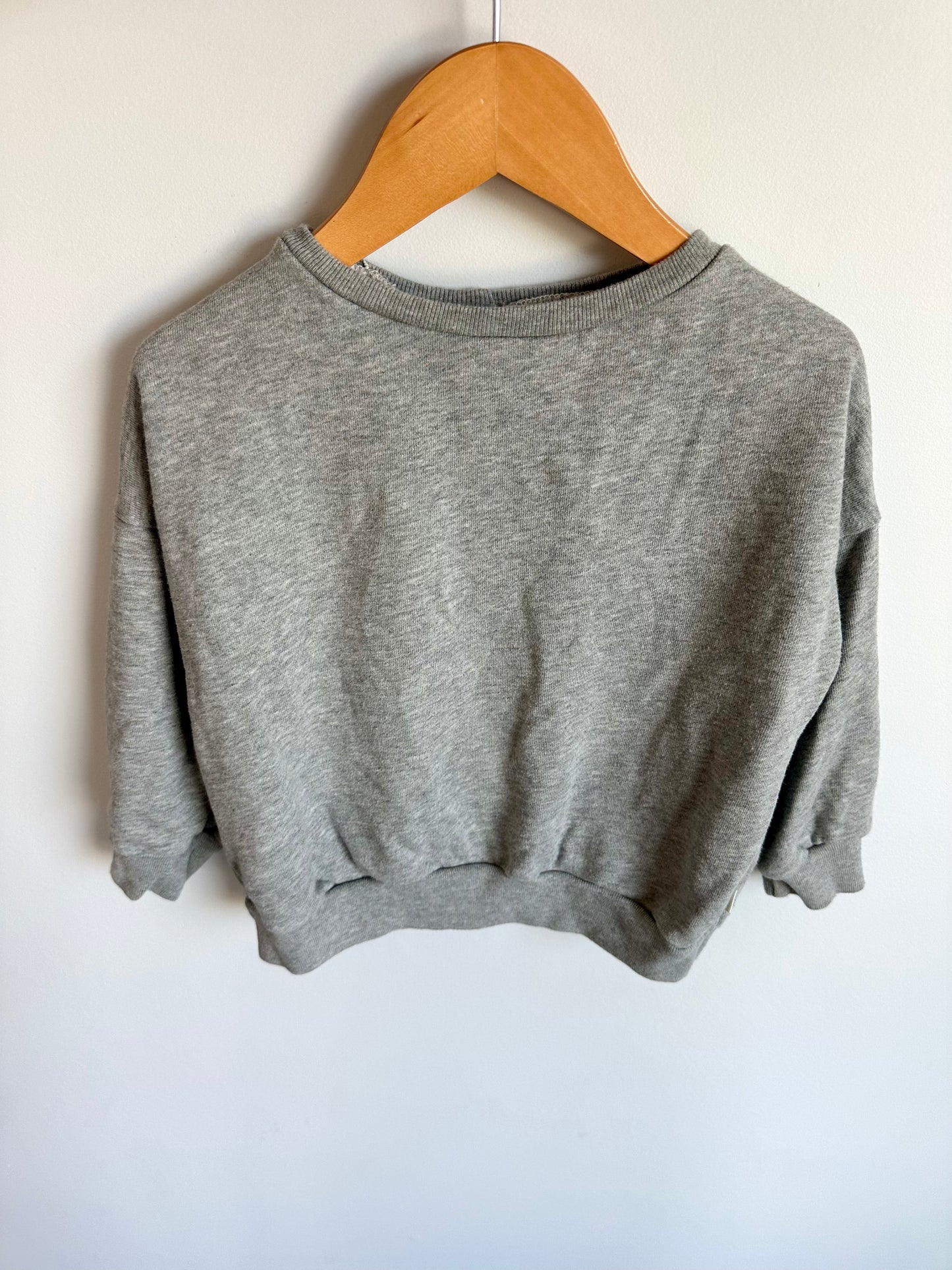Teddy Little Grey Crewneck / 3T